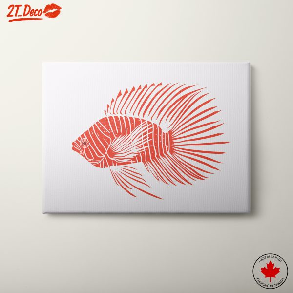 Stylized Red Fish Design