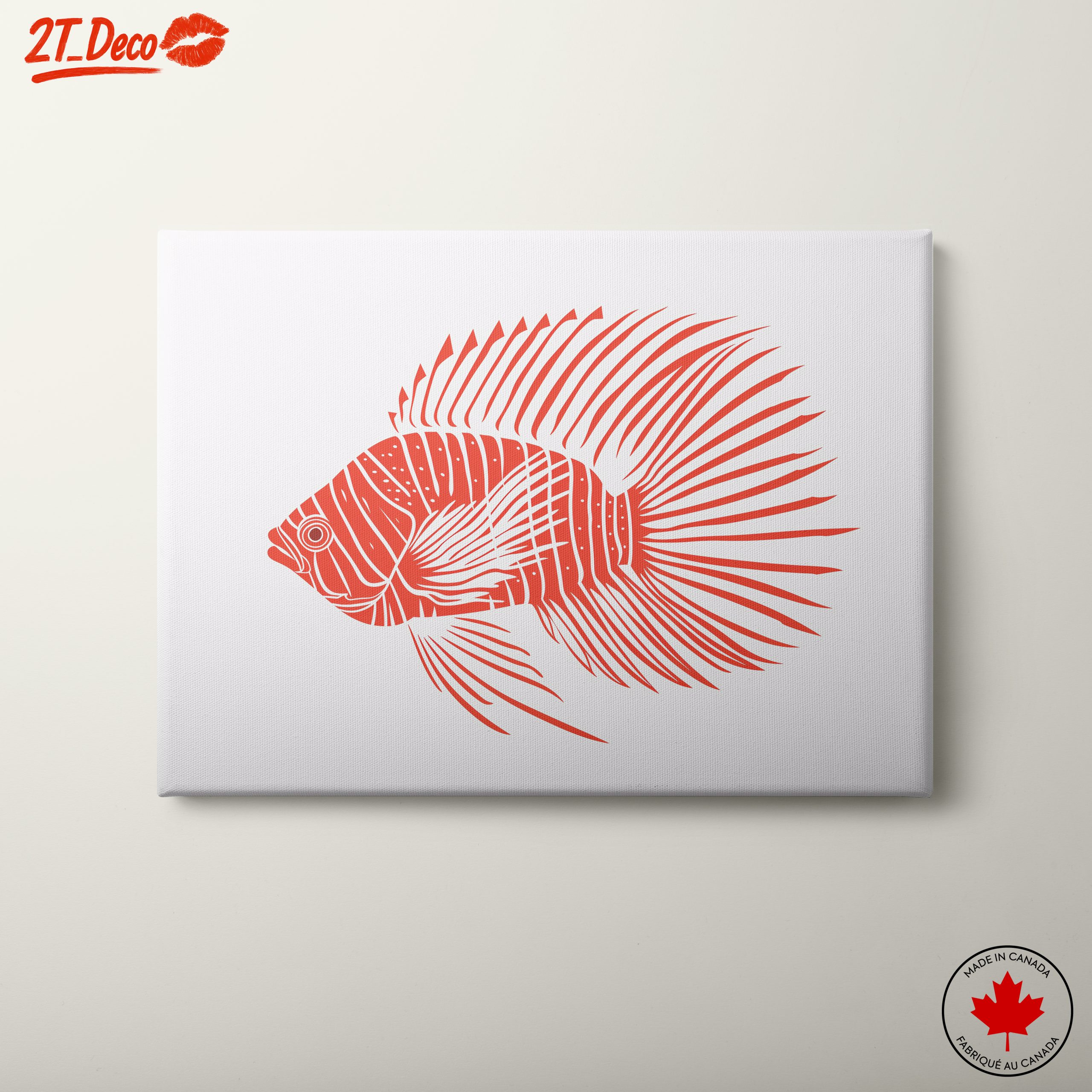 Stylized Red Fish Design