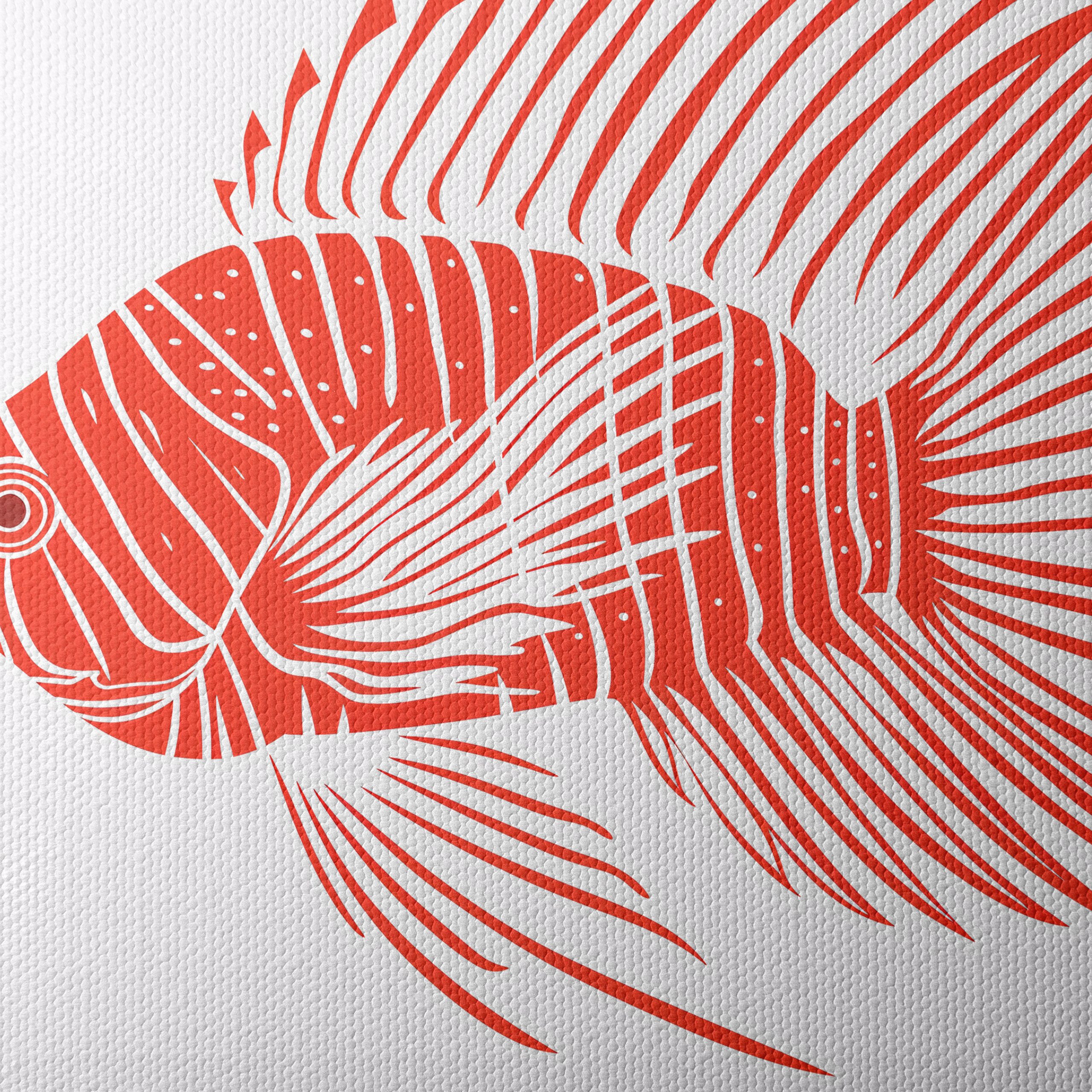 Stylized Red Fish Design - Image 4