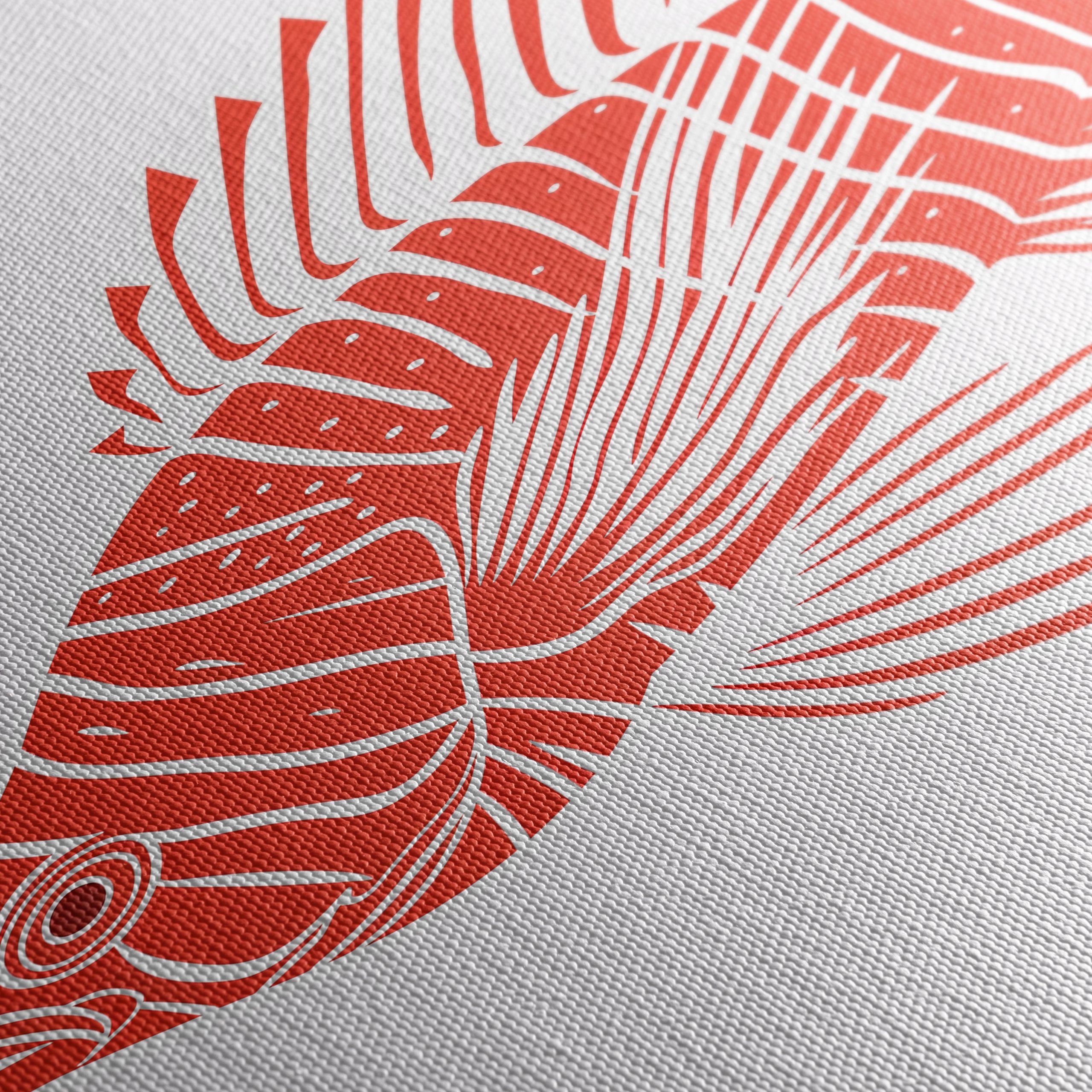 Stylized Red Fish Design - Image 5