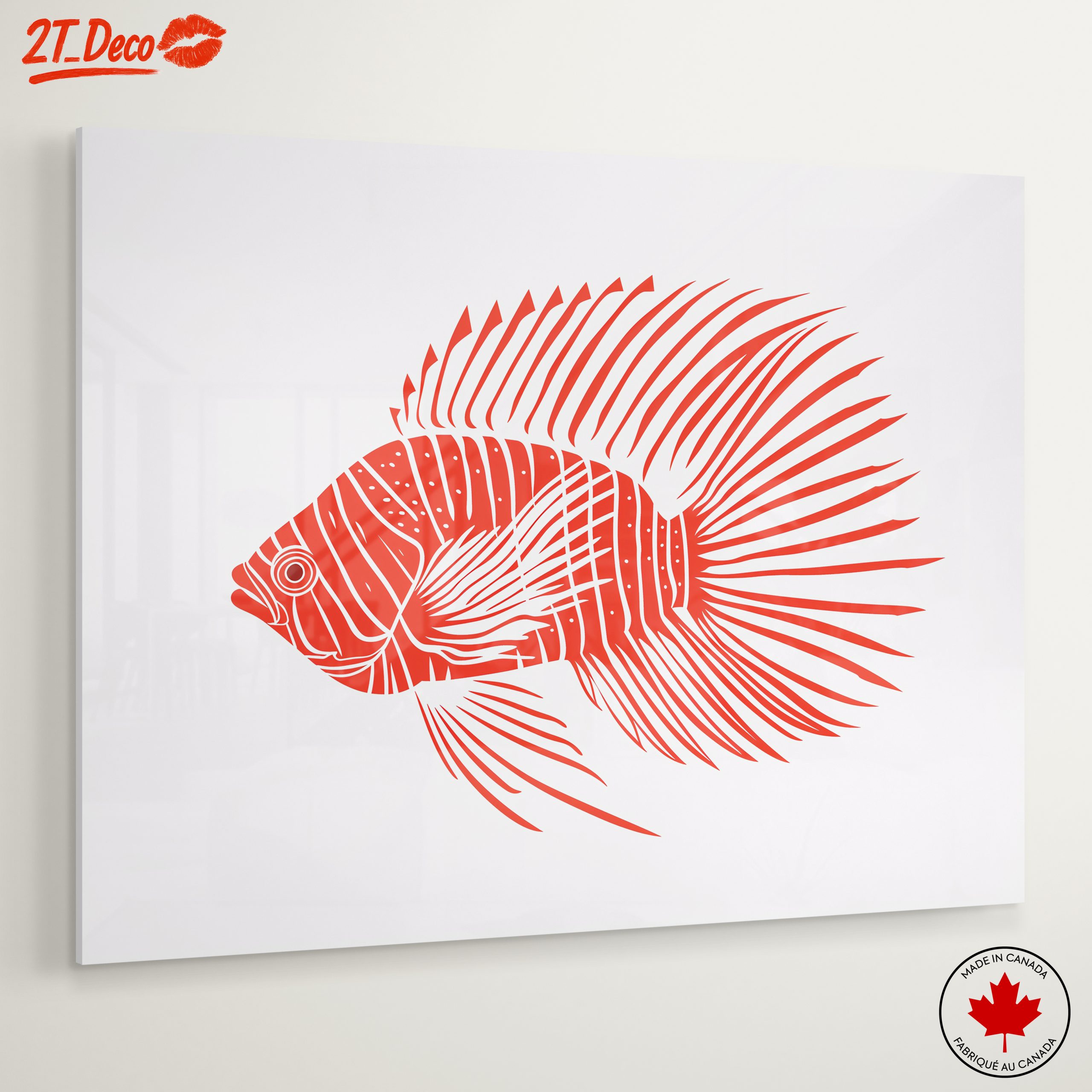 Stylized Red Fish Design - Image 6