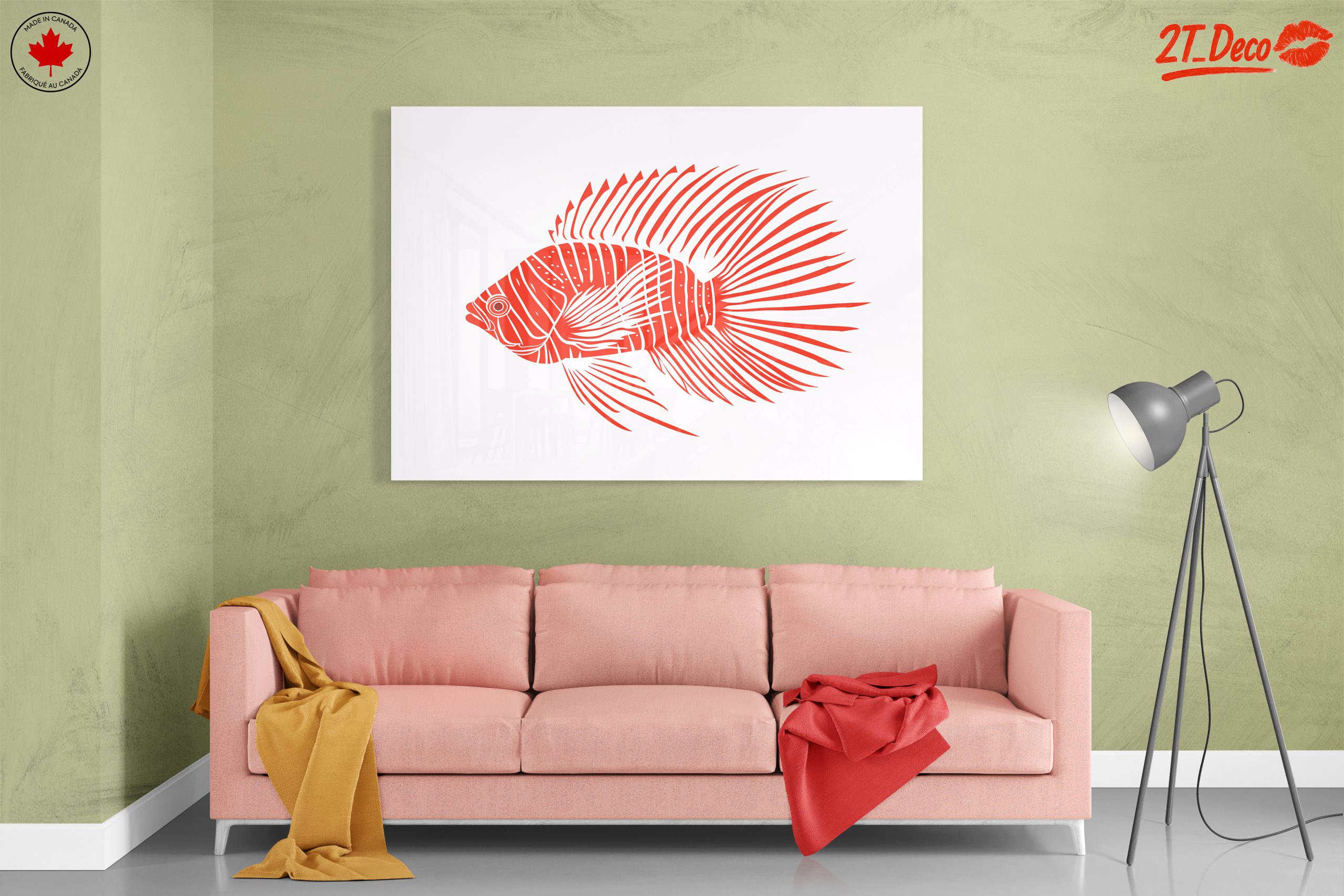 Stylized Red Fish Design - Image 7
