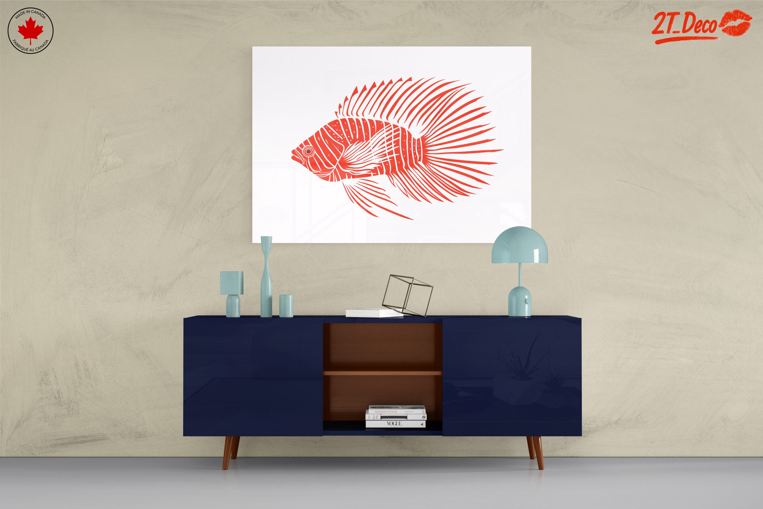 Stylized Red Fish Design - Image 8