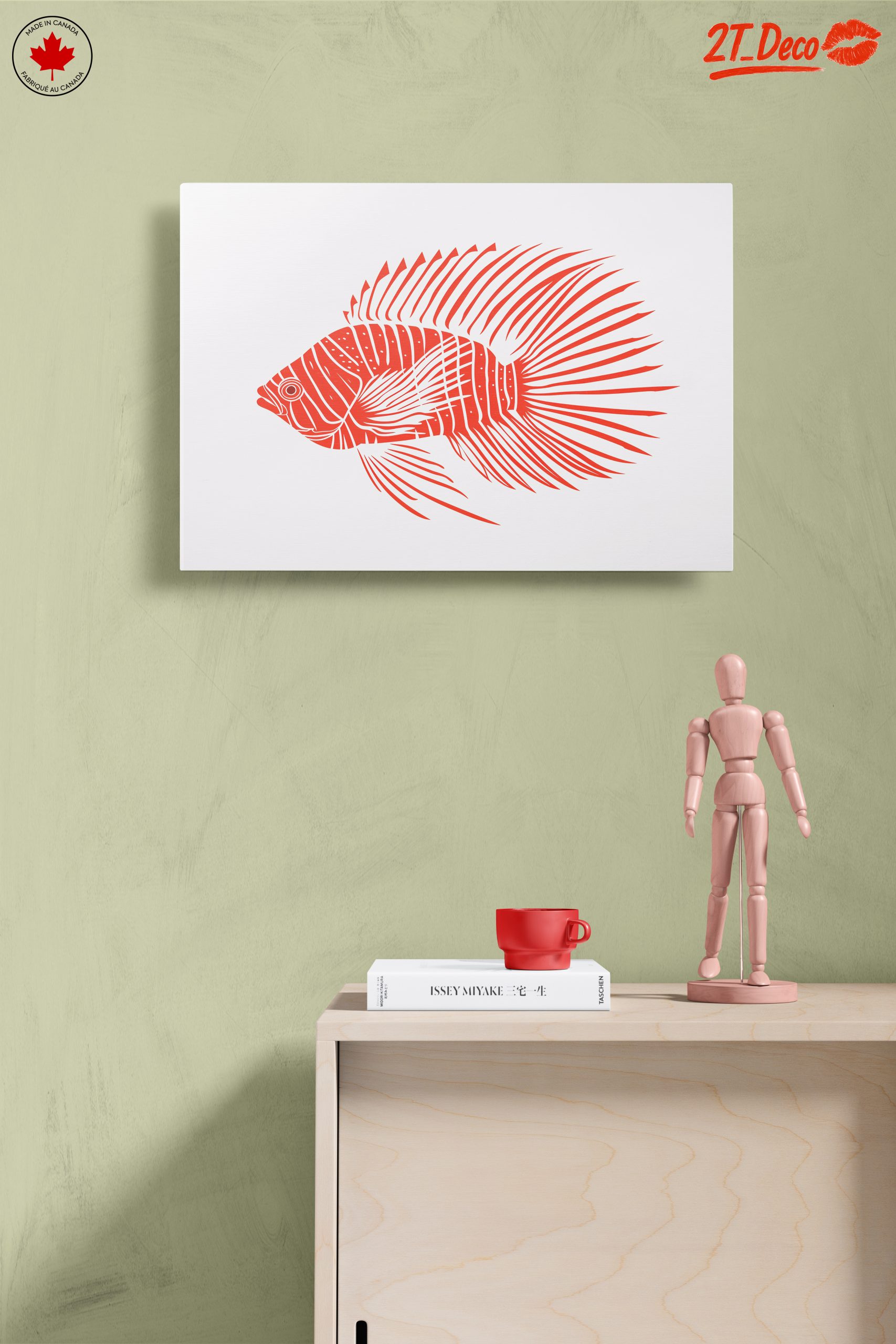 Stylized Red Fish Design - Image 14