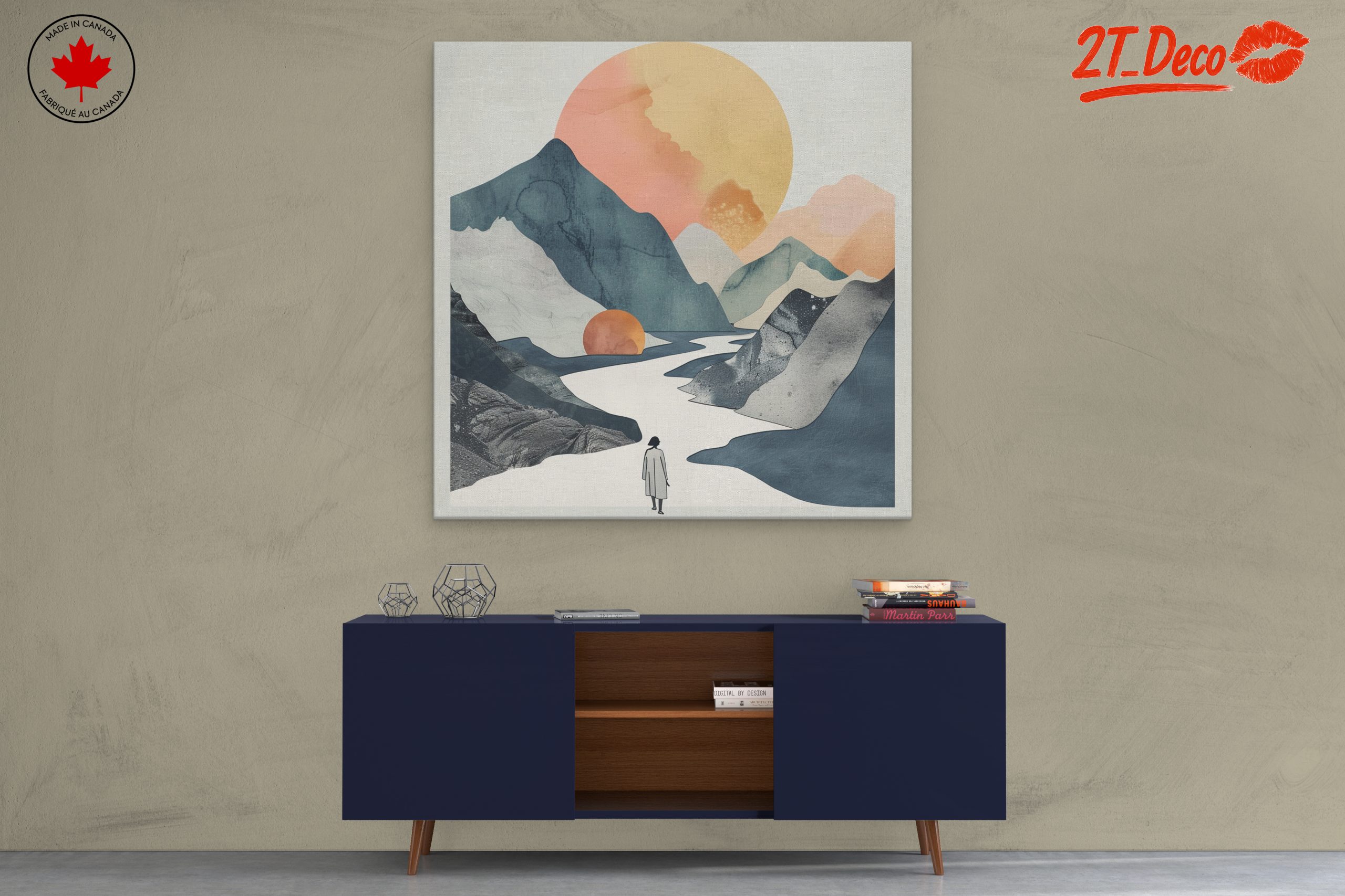 Stylized Abstract Landscape with Sun - Image 3