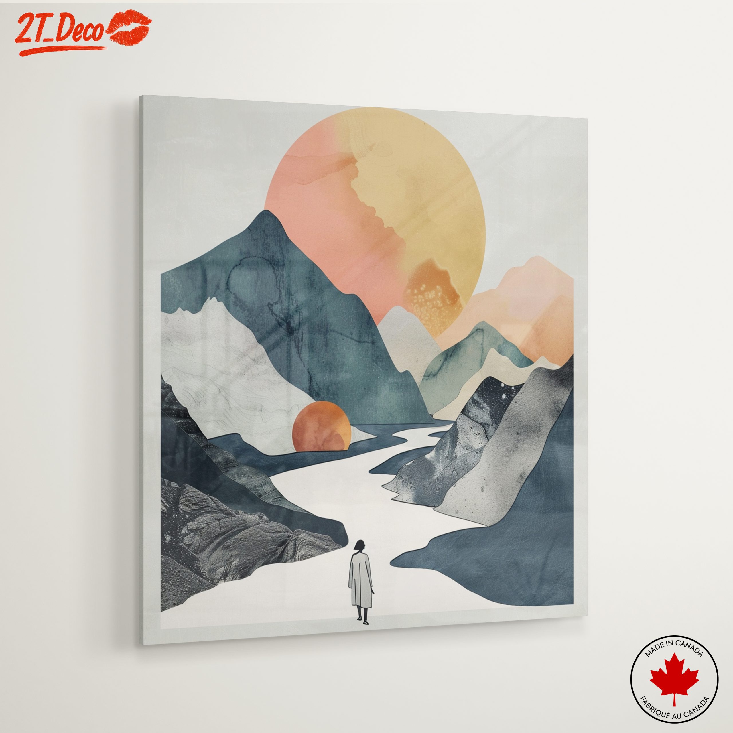 Stylized Abstract Landscape with Sun - Image 6