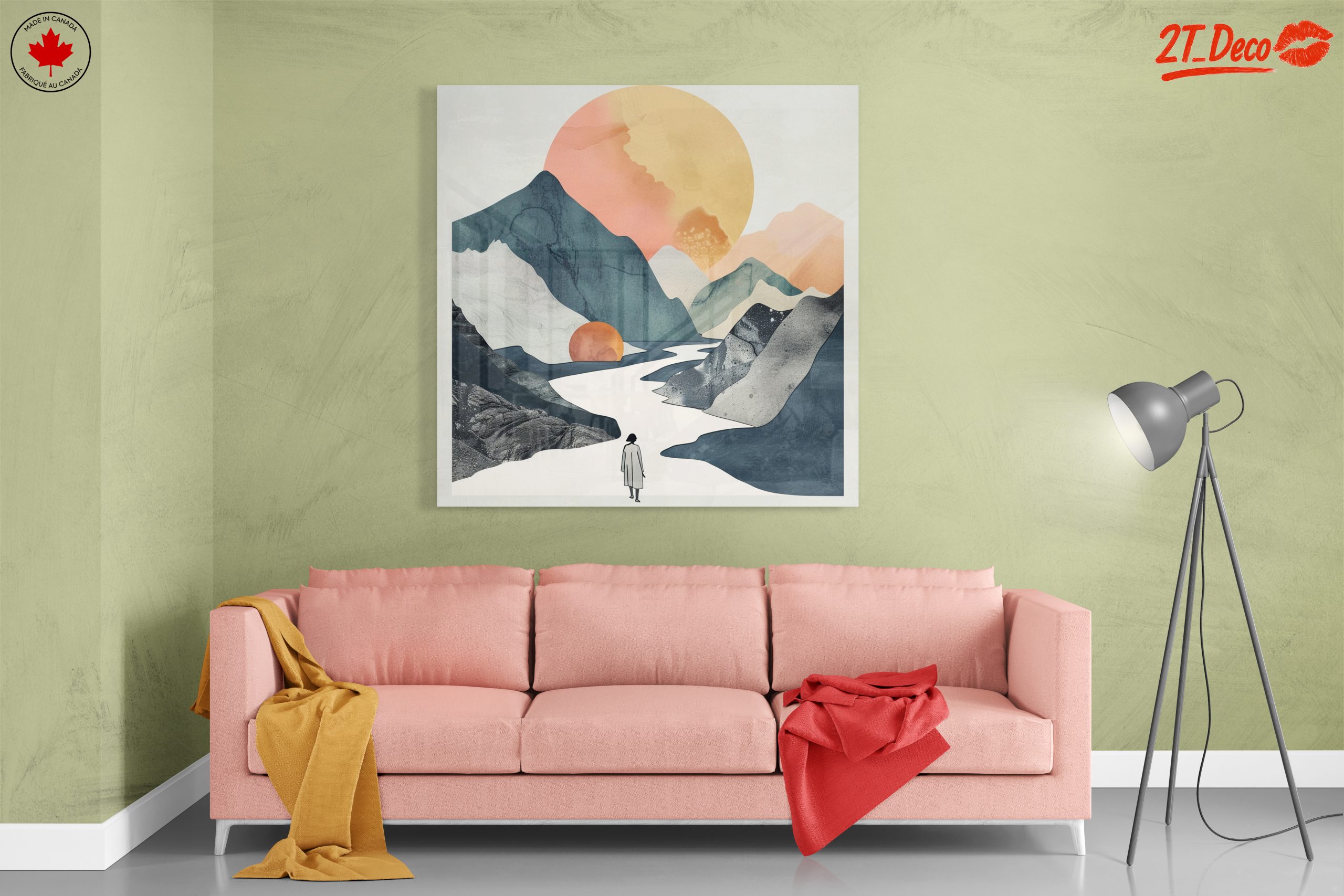 Stylized Abstract Landscape with Sun - Image 7