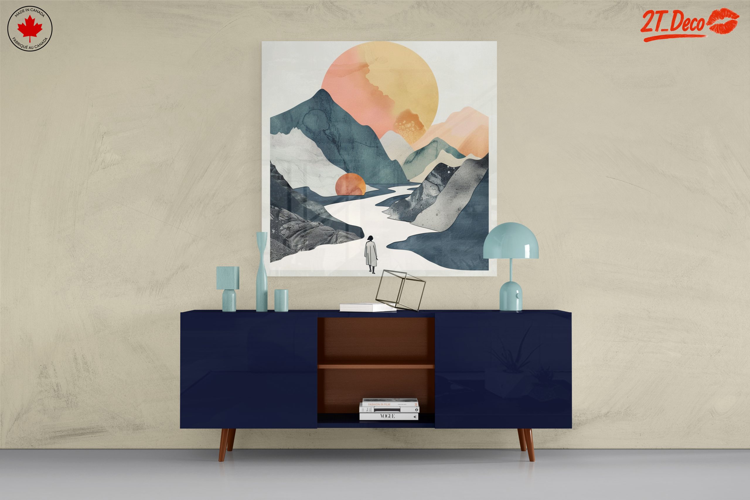 Stylized Abstract Landscape with Sun - Image 8