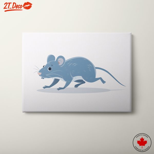 Adorable Blue Mouse Illustration