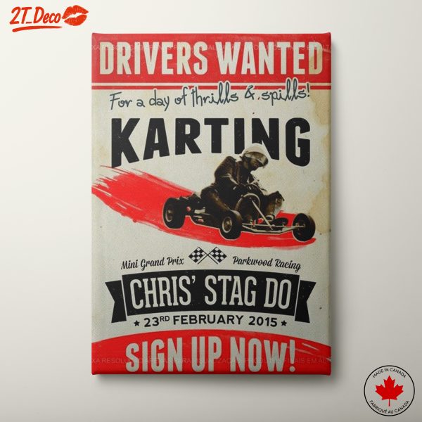 Exciting Karting Event Signage Art