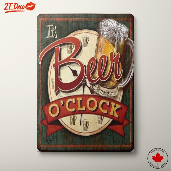Vintage Beer O'Clock Wall Art