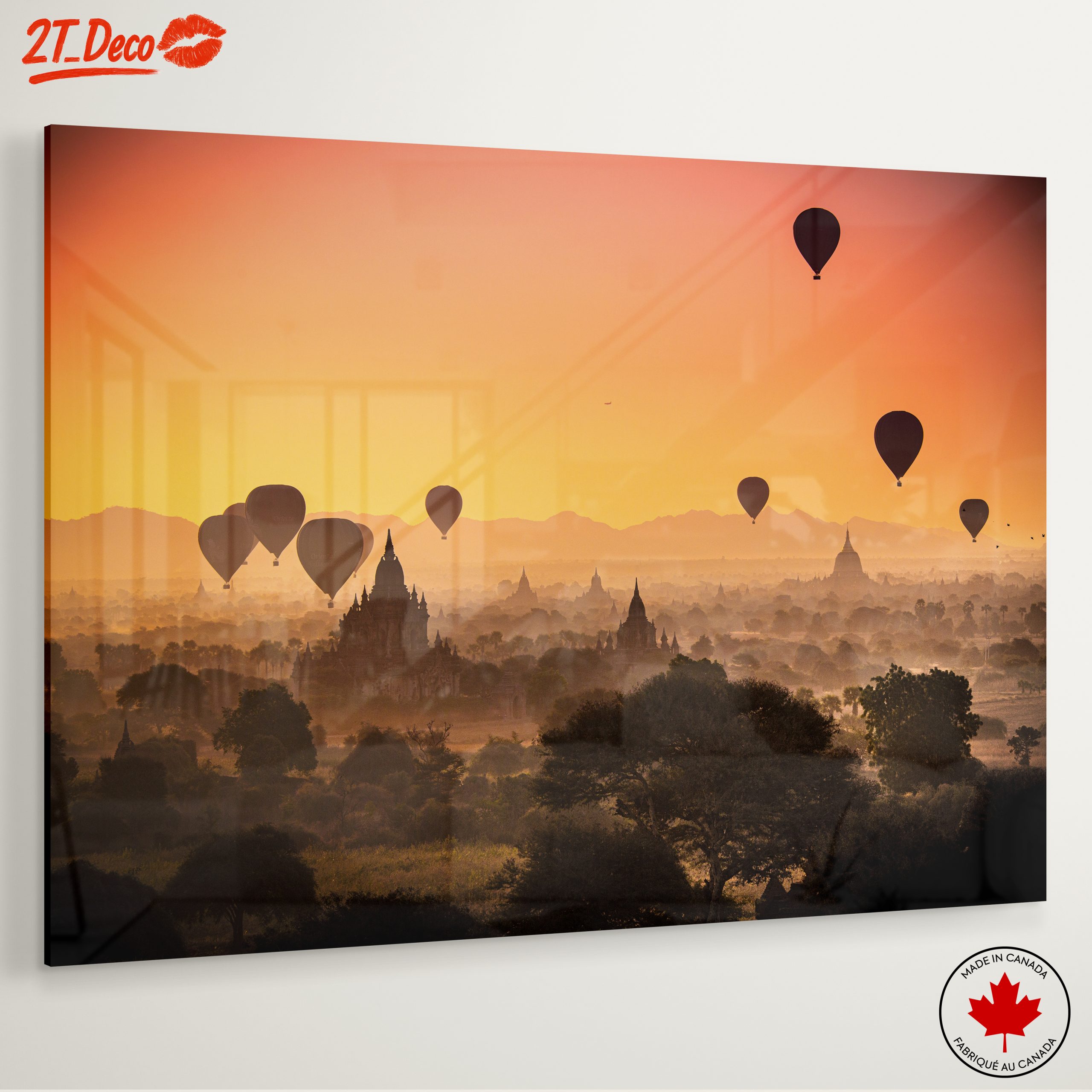 Stunning Hot Air Balloon Landscape at Sunset - Image 6