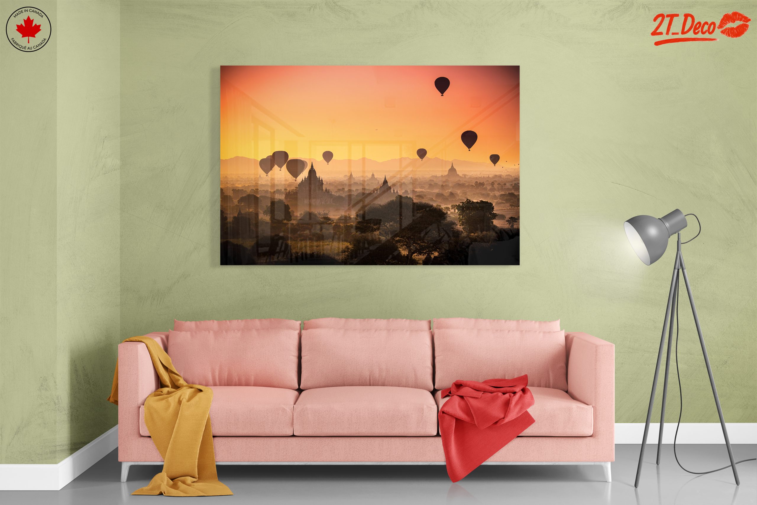Stunning Hot Air Balloon Landscape at Sunset - Image 7