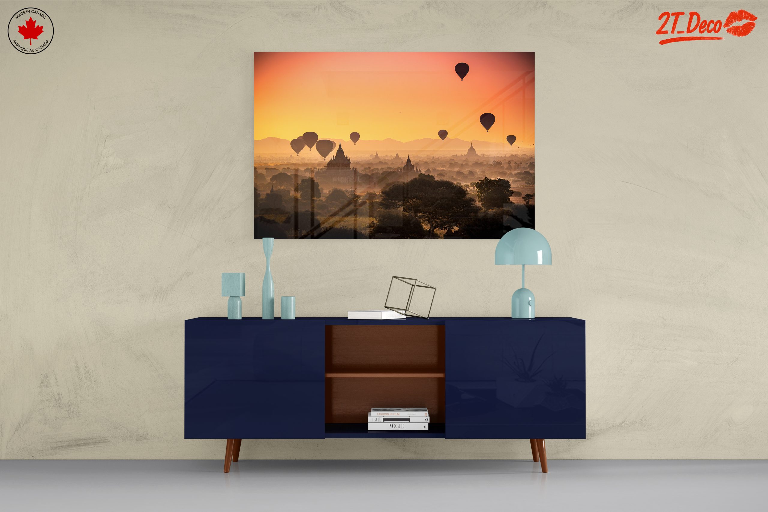 Stunning Hot Air Balloon Landscape at Sunset - Image 8