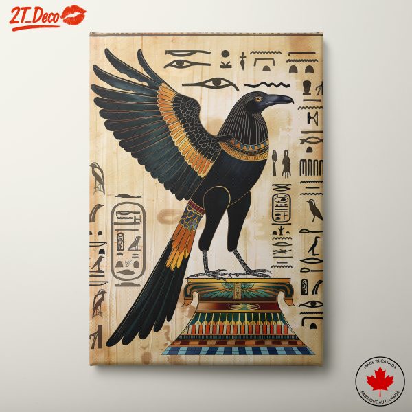Stylized Ancient Egyptian Bird Artwork
