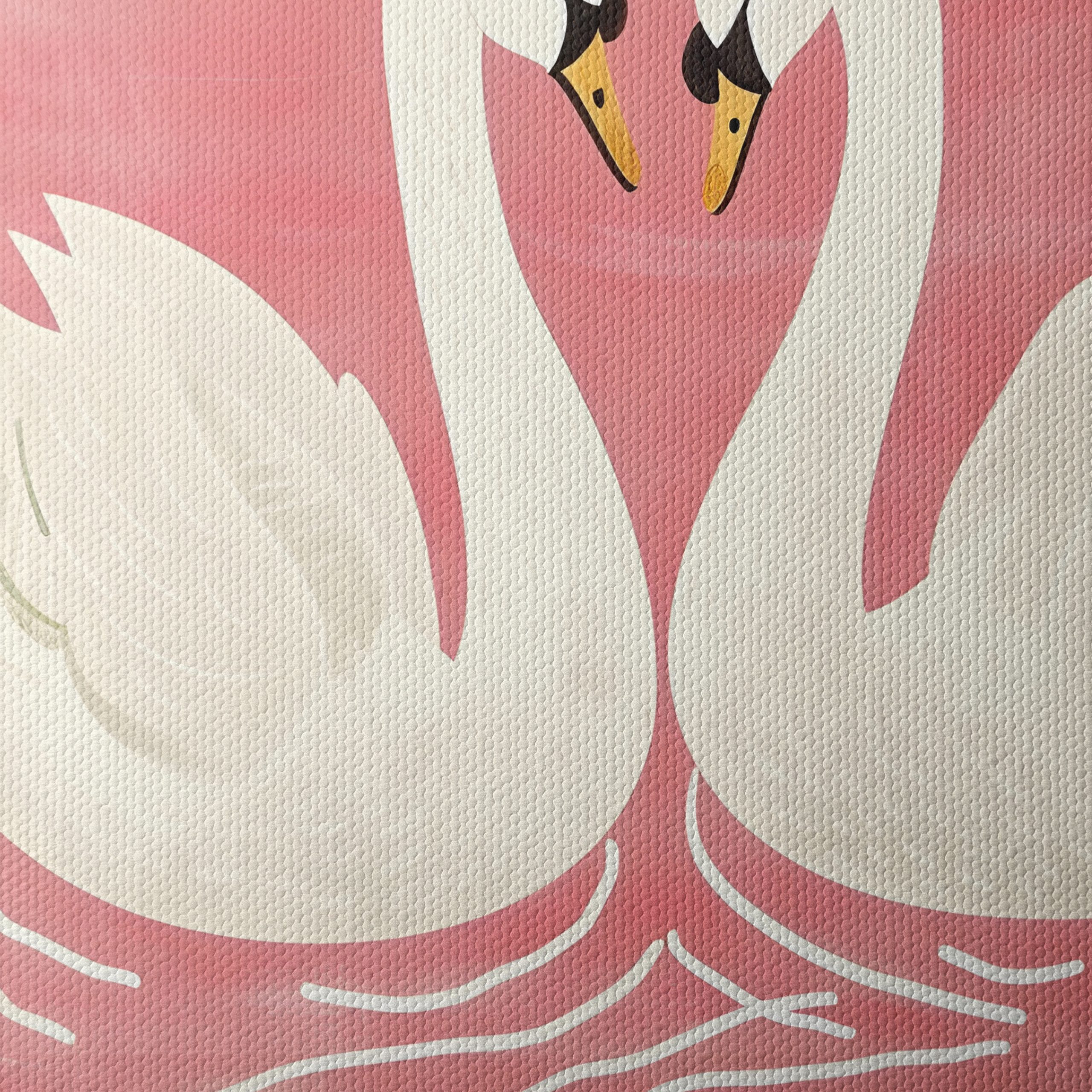 Sweet Swans in Pink Background Art - Image 4