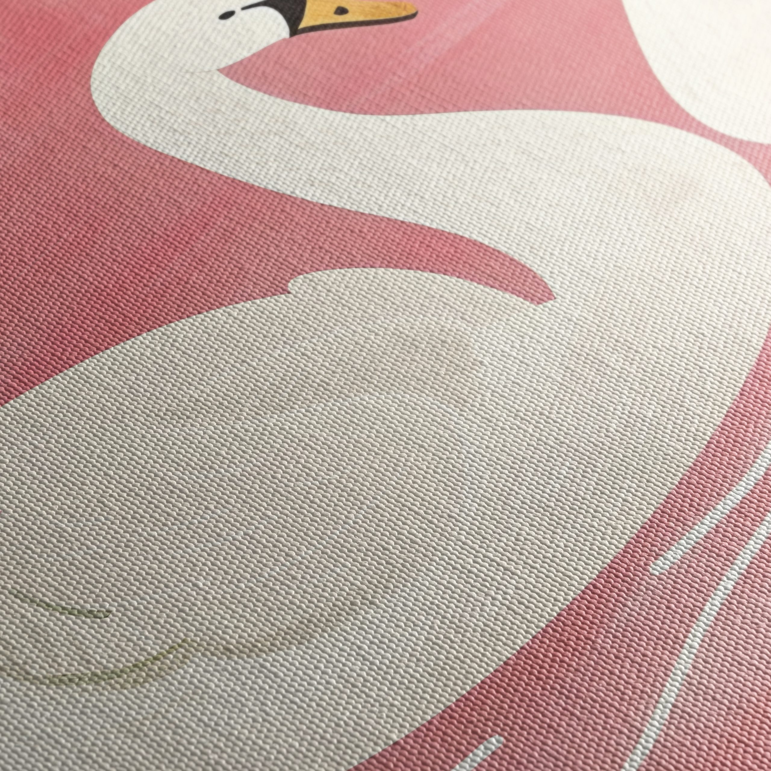 Sweet Swans in Pink Background Art - Image 5
