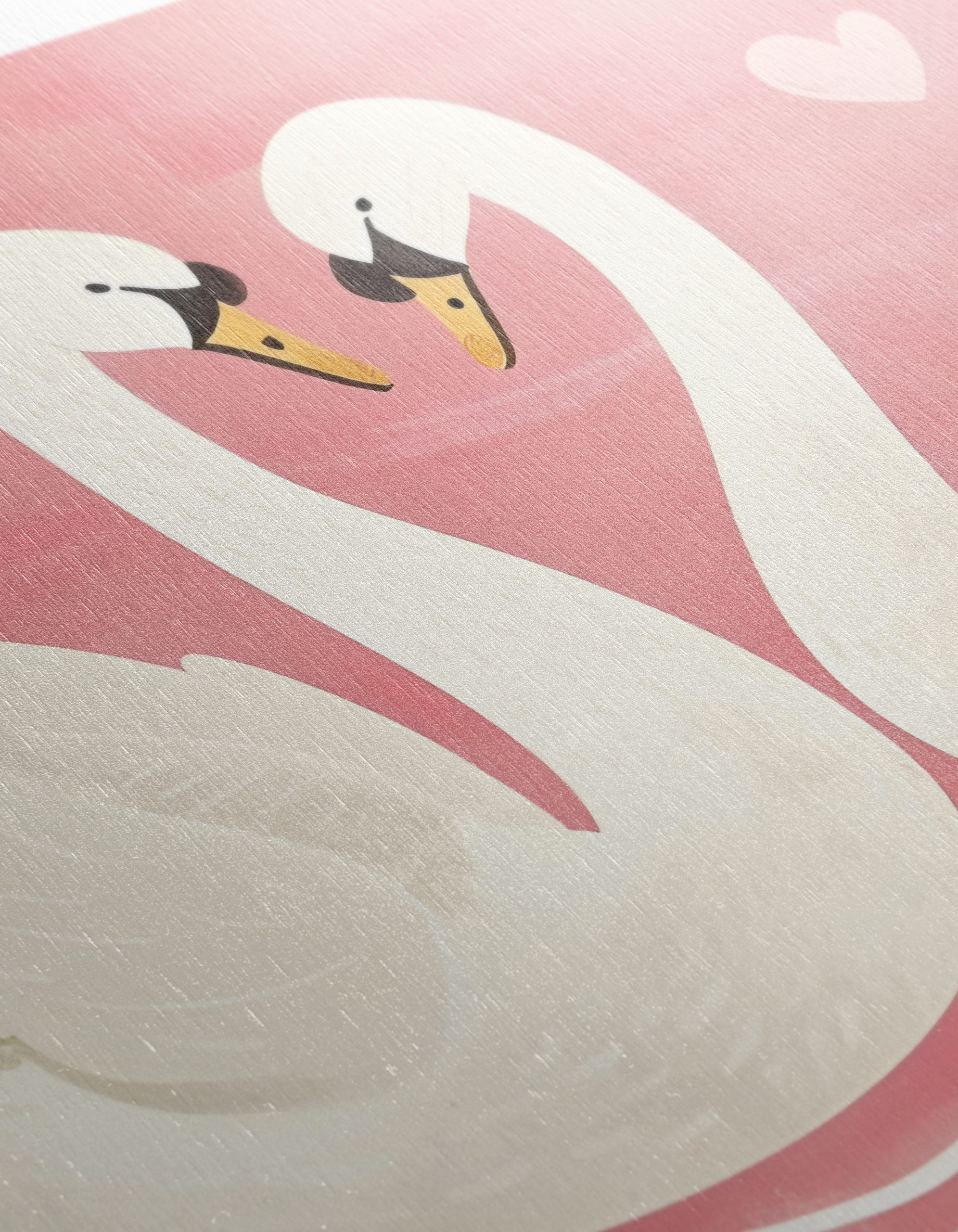 Sweet Swans in Pink Background Art - Image 12