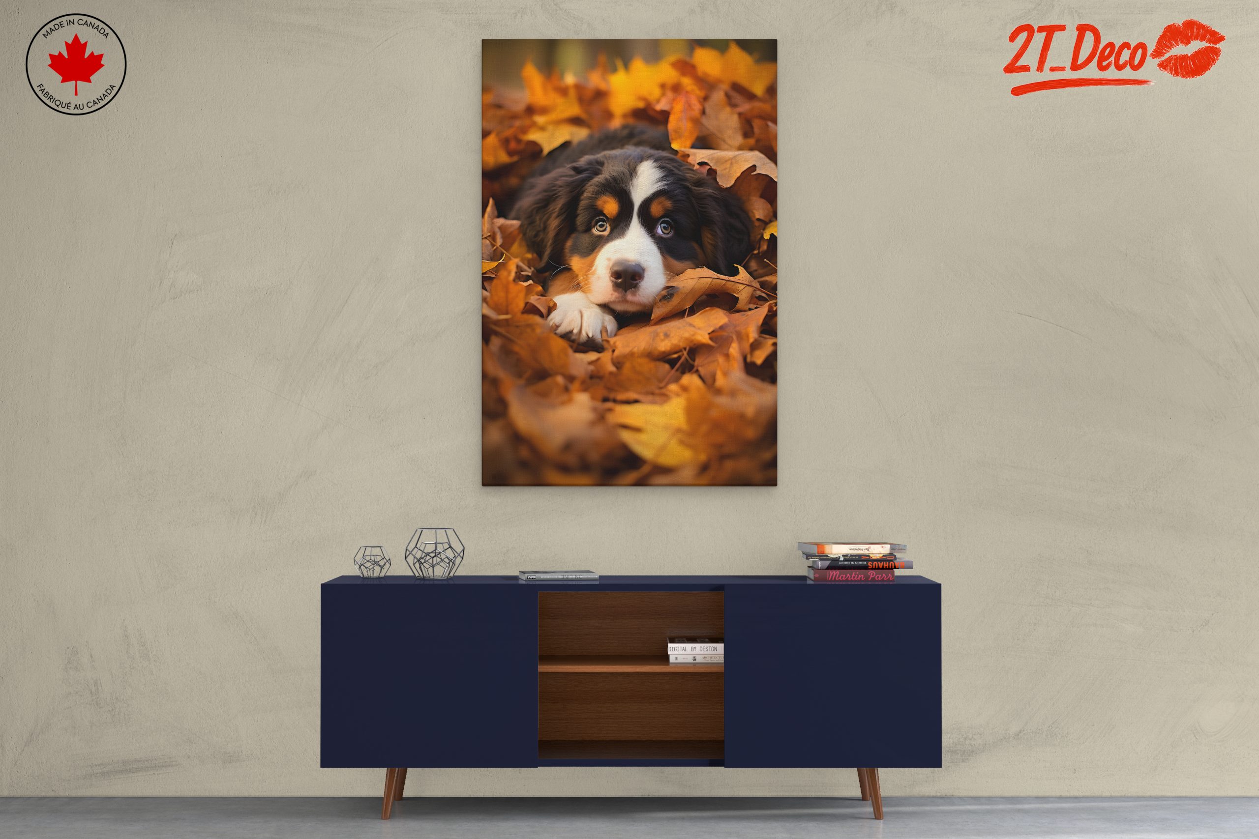 Cute Dog Lying in Leaves - Image 3