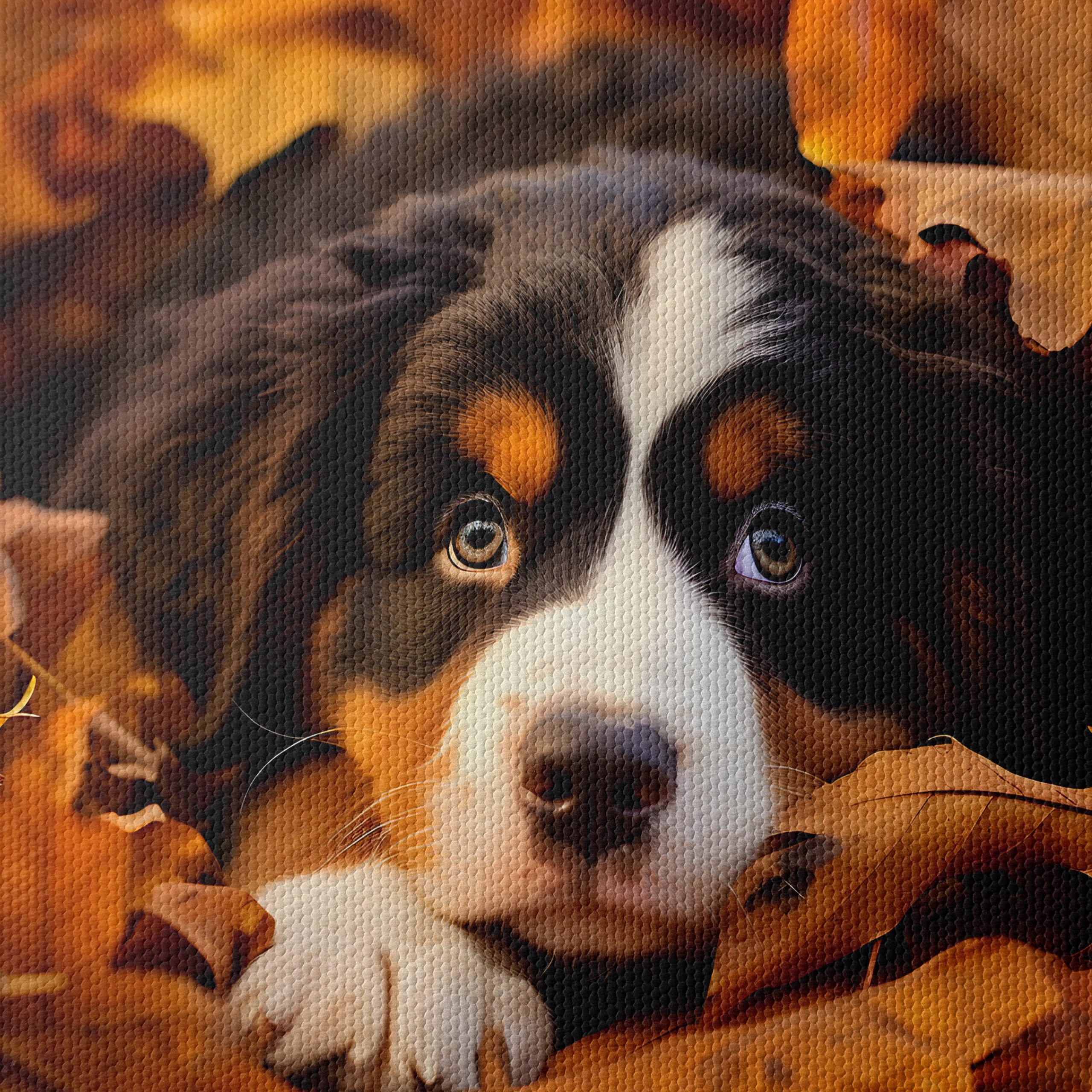 Cute Dog Lying in Leaves - Image 4