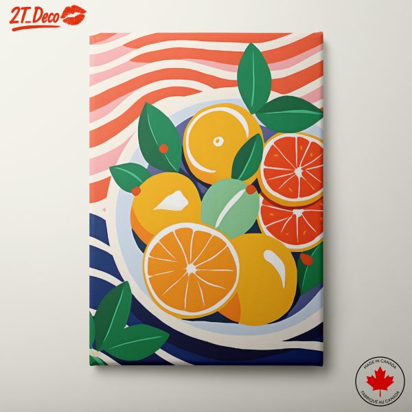 Vibrant Abstract Citrus Bowl Art