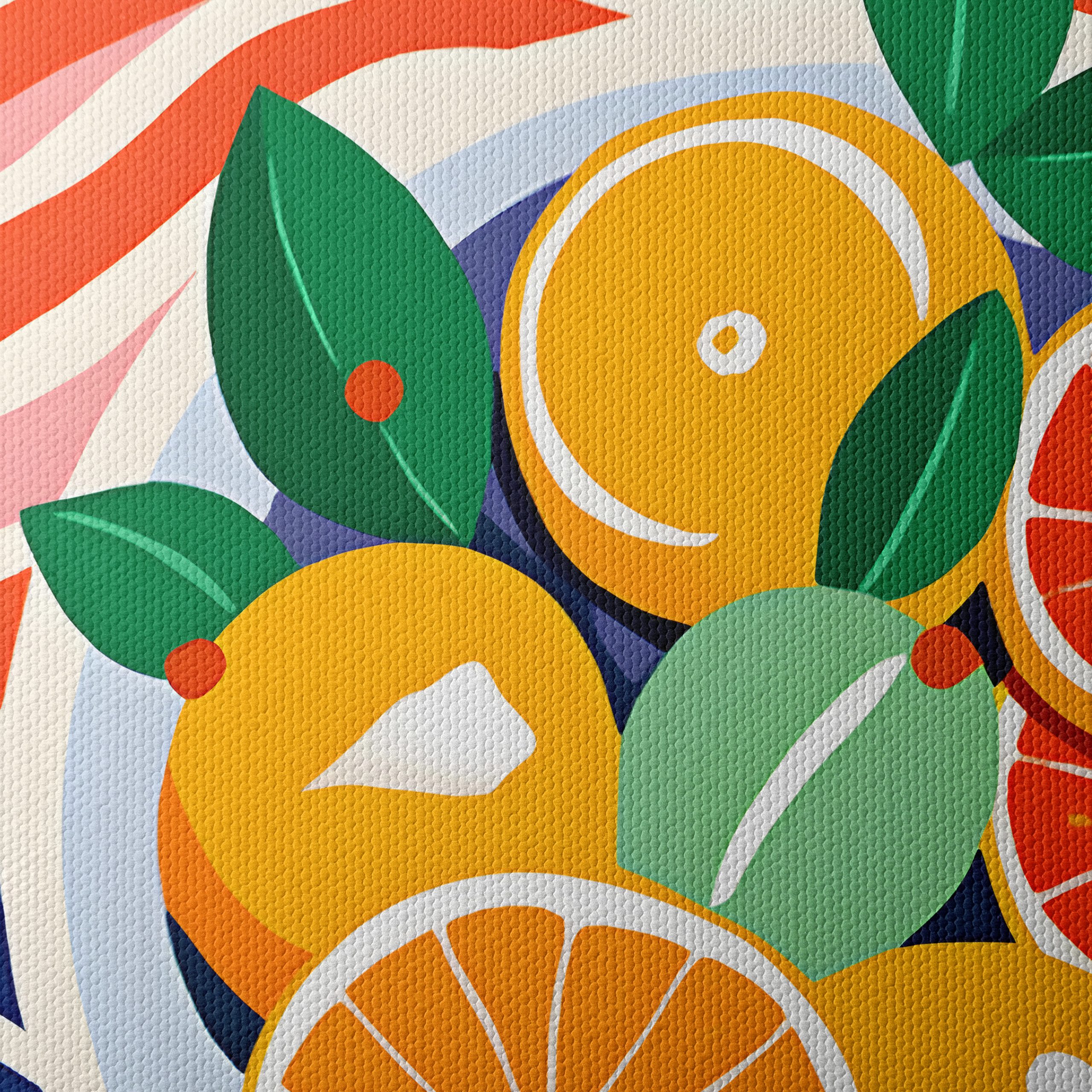 Vibrant Abstract Citrus Bowl Art - Image 4