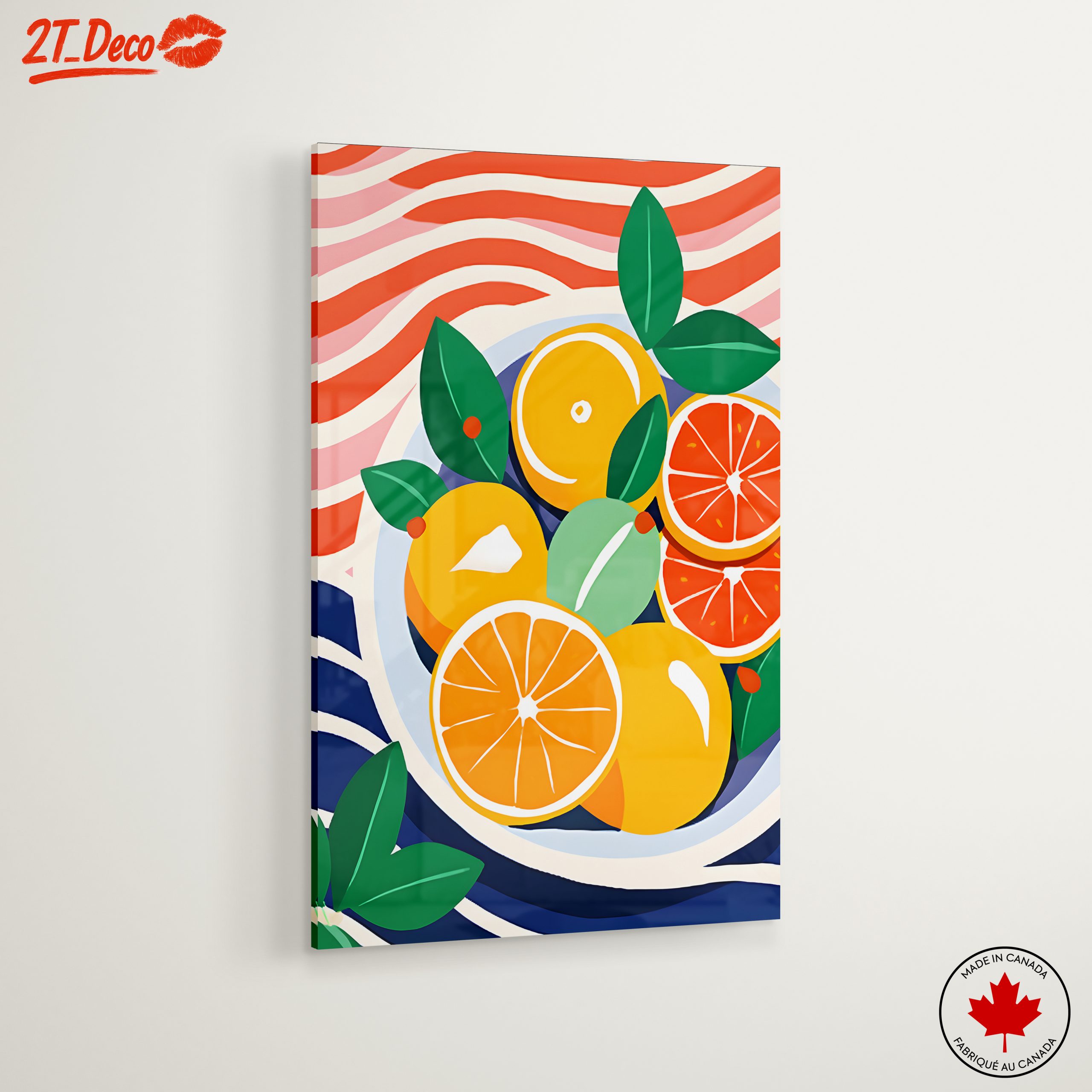 Vibrant Abstract Citrus Bowl Art - Image 6