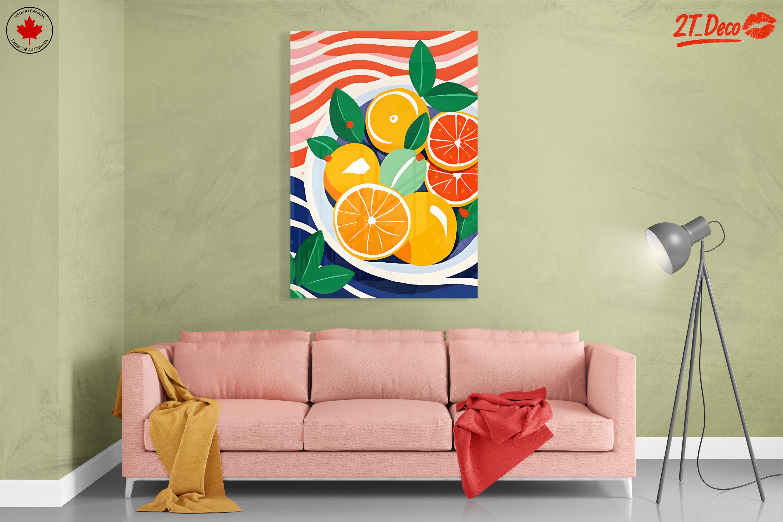 Vibrant Abstract Citrus Bowl Art - Image 7