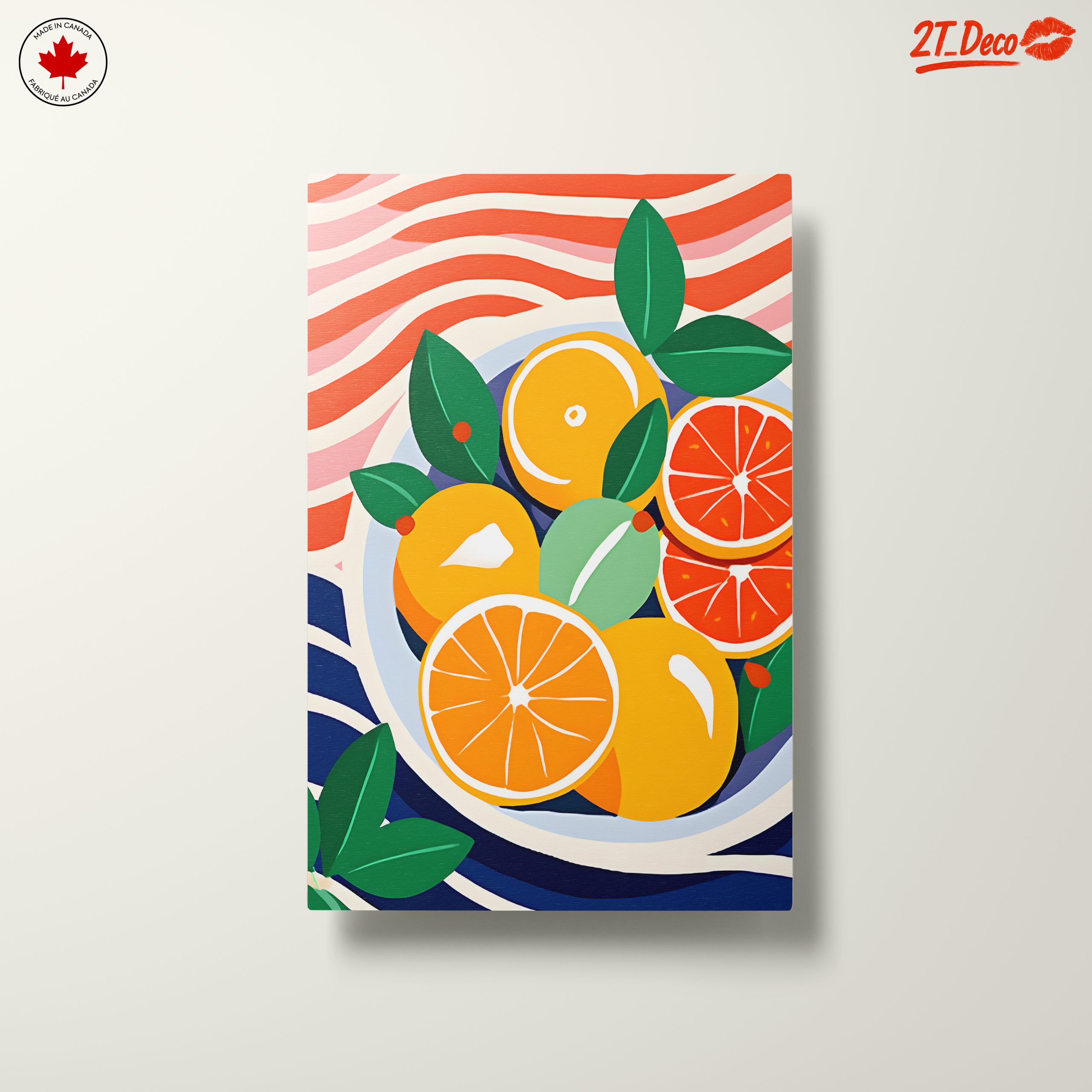 Vibrant Abstract Citrus Bowl Art - Image 10