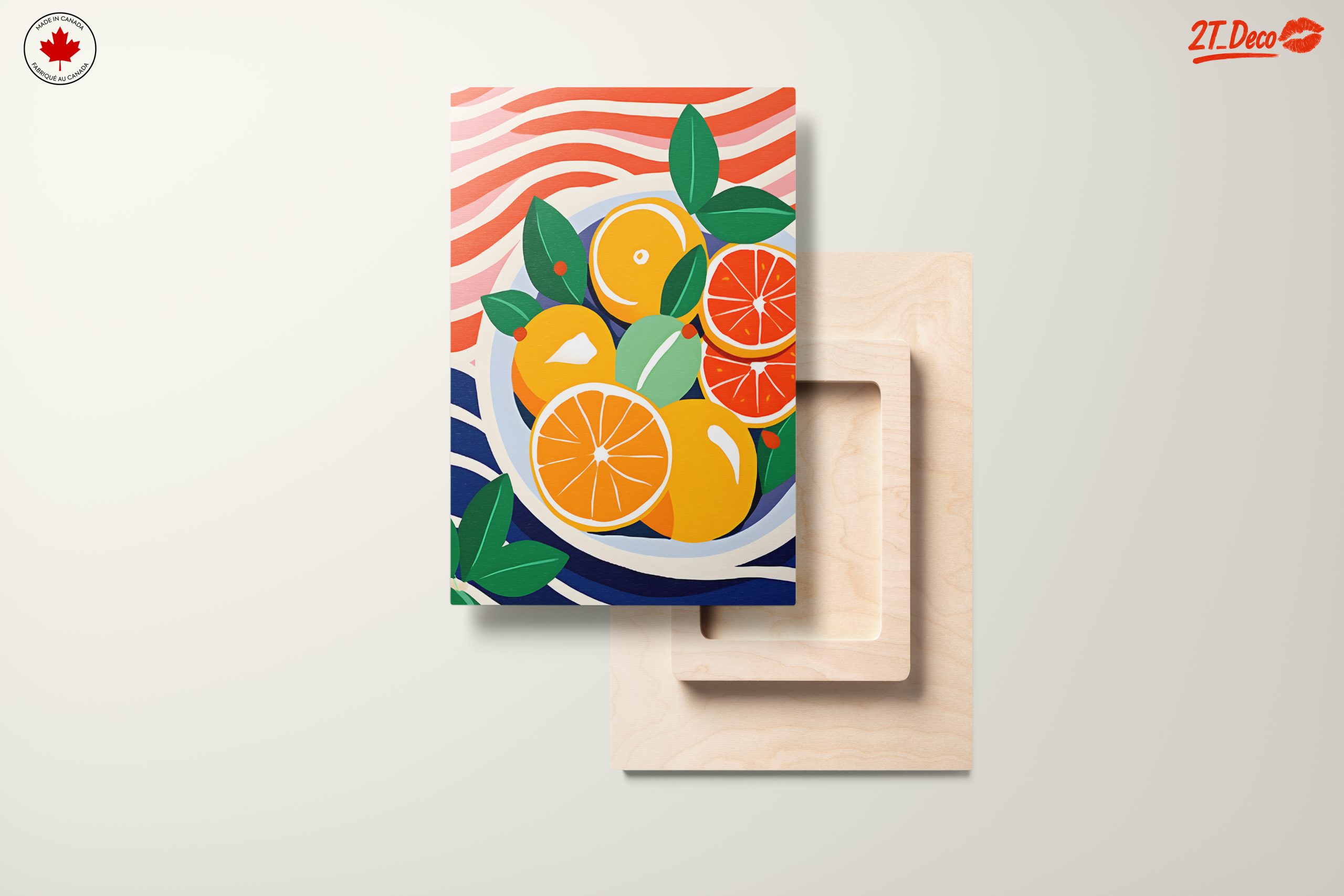 Vibrant Abstract Citrus Bowl Art - Image 11