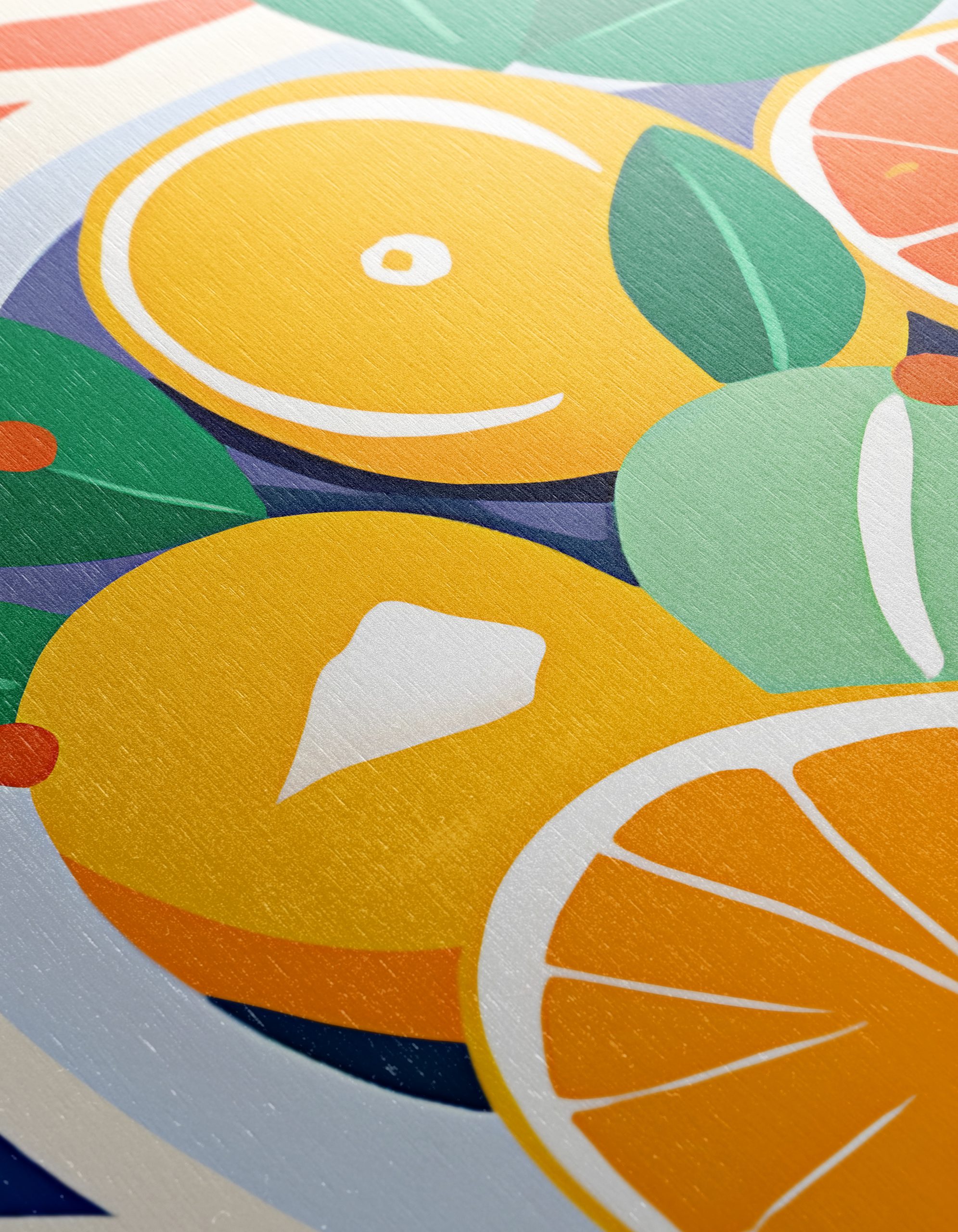 Vibrant Abstract Citrus Bowl Art - Image 12