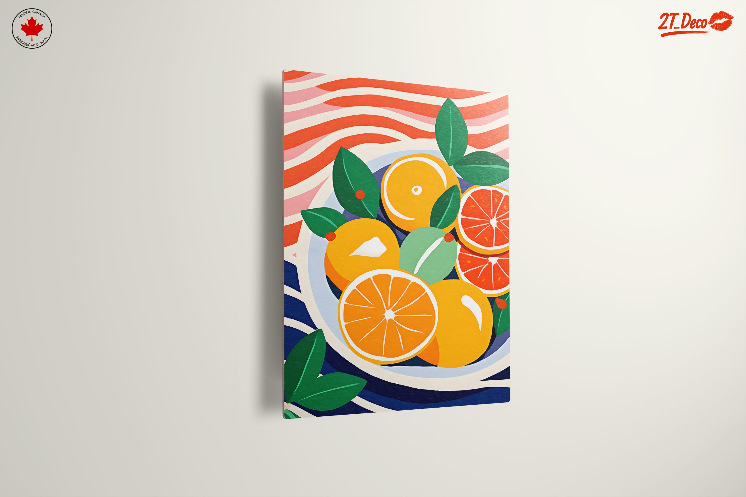 Vibrant Abstract Citrus Bowl Art - Image 13