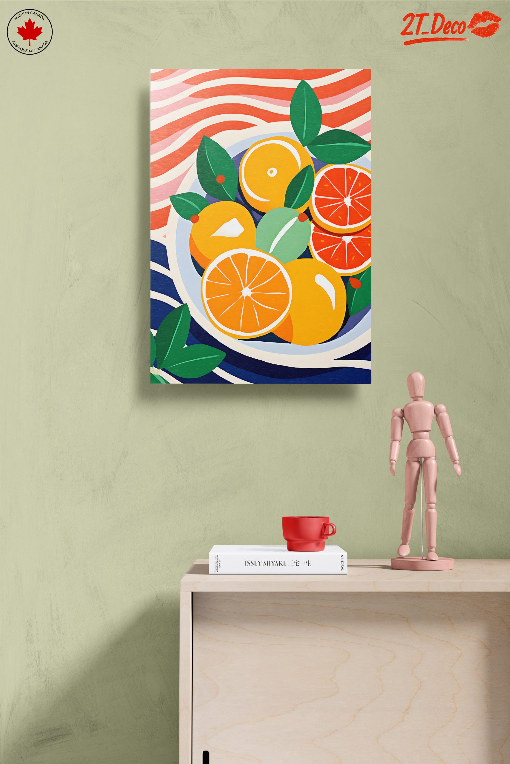 Vibrant Abstract Citrus Bowl Art - Image 14