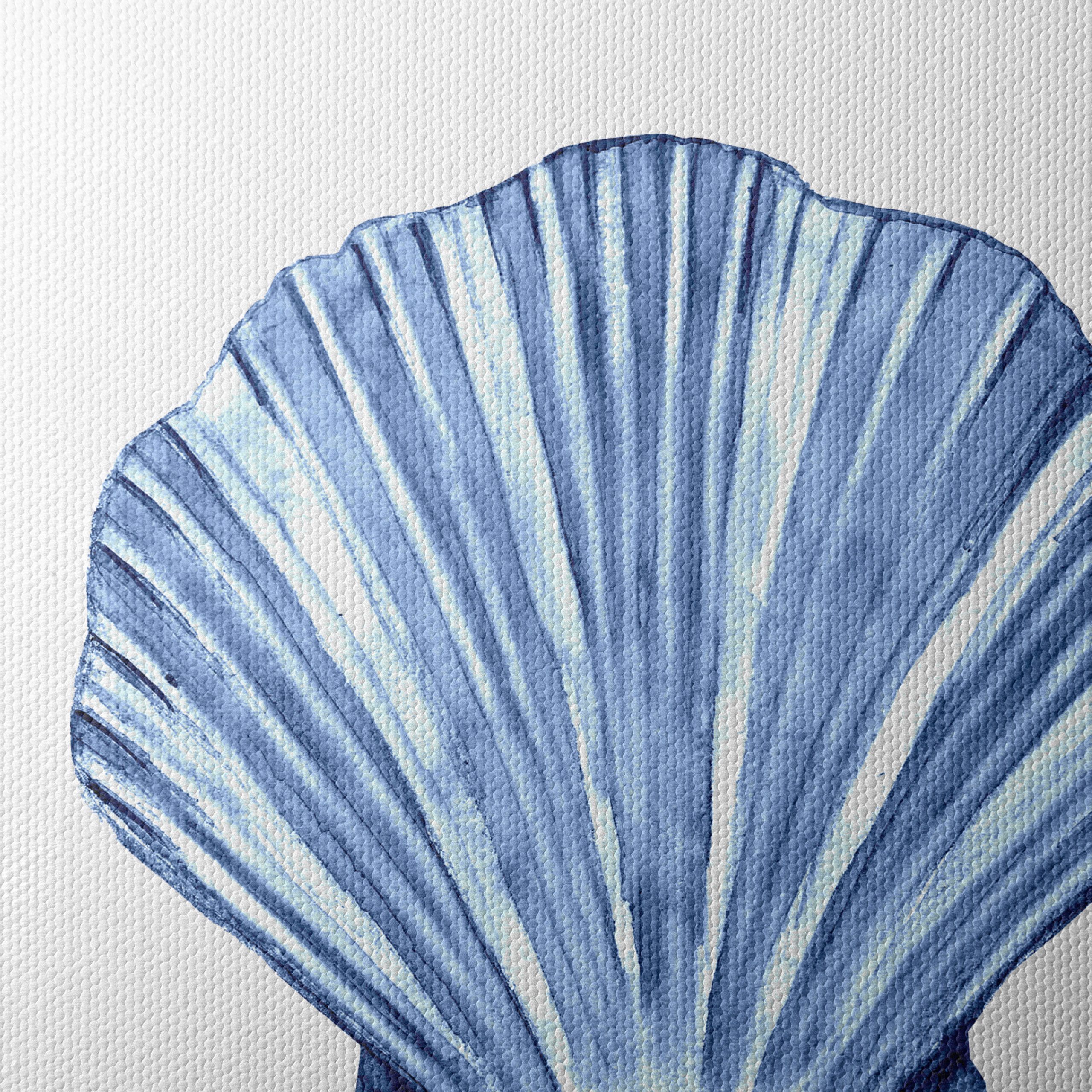 Elegant Blue Shell Artwork for Coastal Decor - Image 4