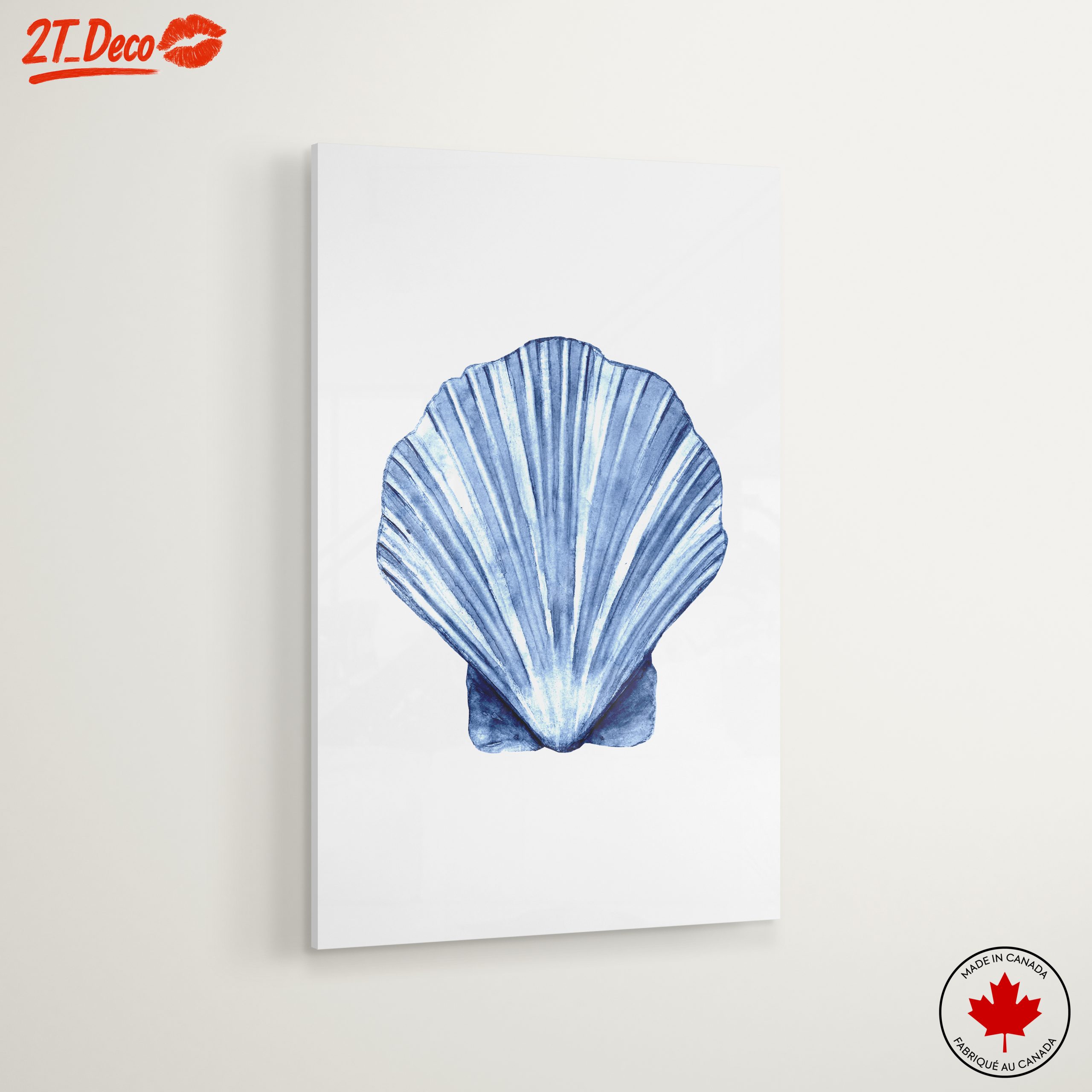 Elegant Blue Shell Artwork for Coastal Decor - Image 6
