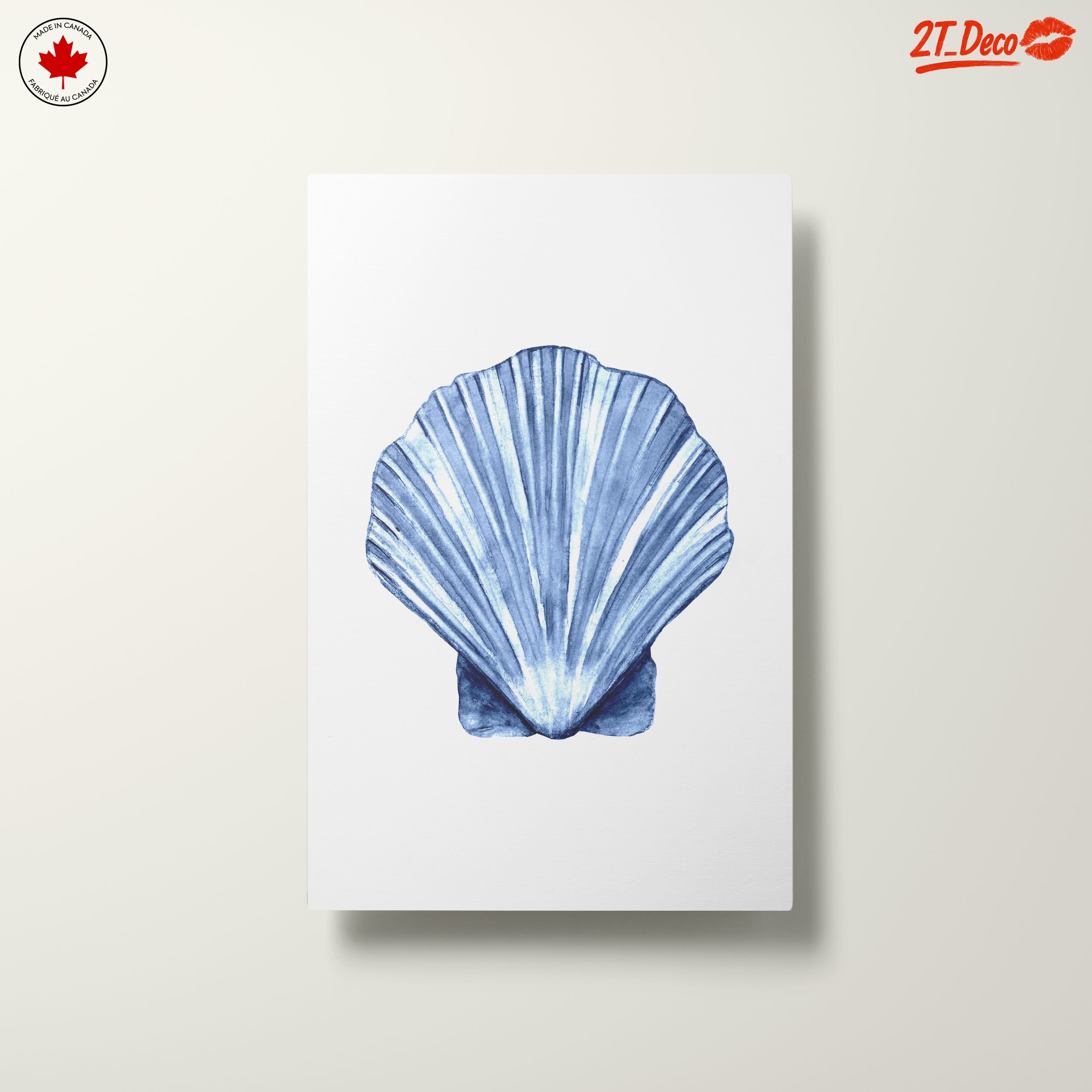 Elegant Blue Shell Artwork for Coastal Decor - Image 10