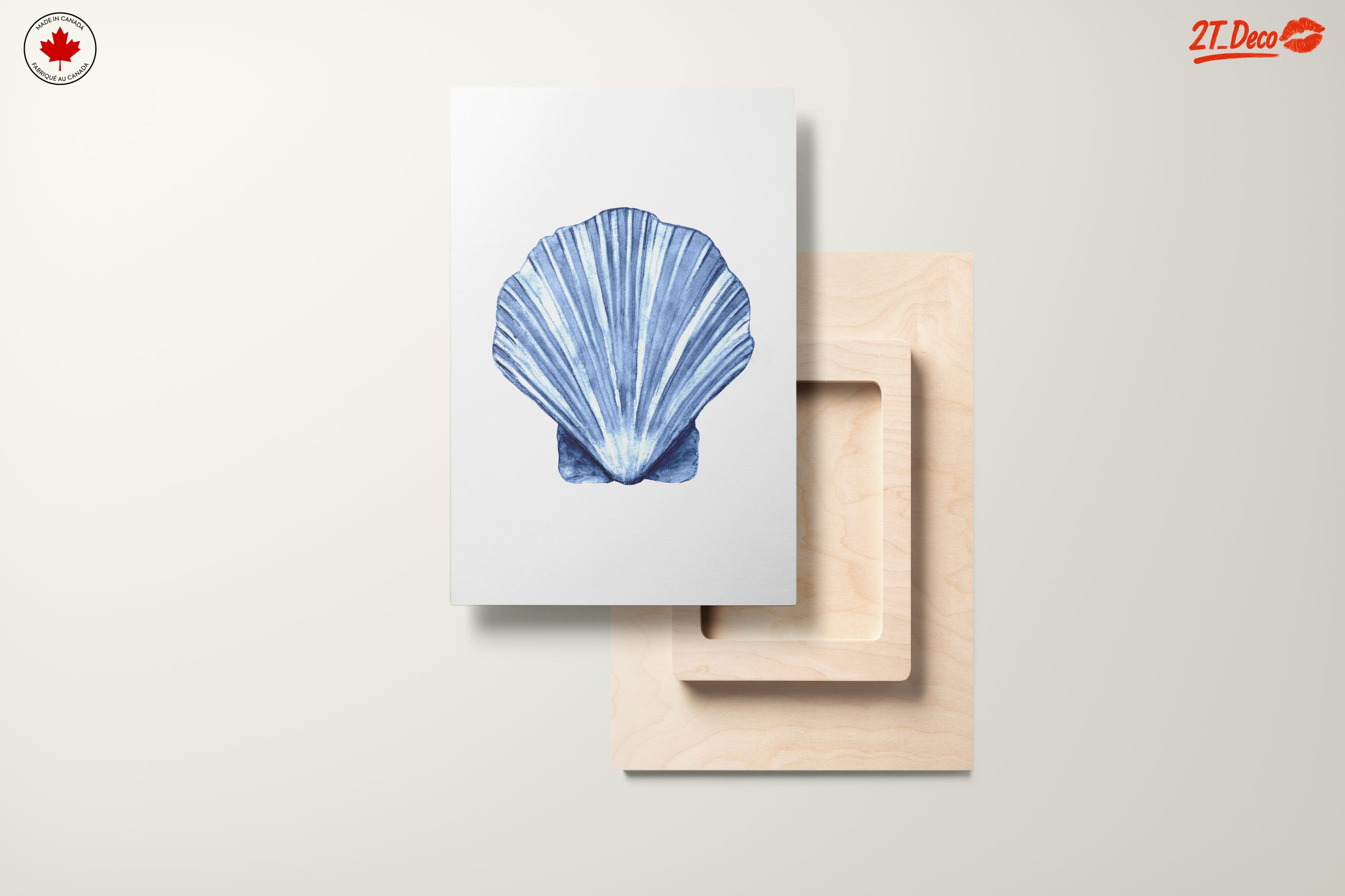Elegant Blue Shell Artwork for Coastal Decor - Image 11