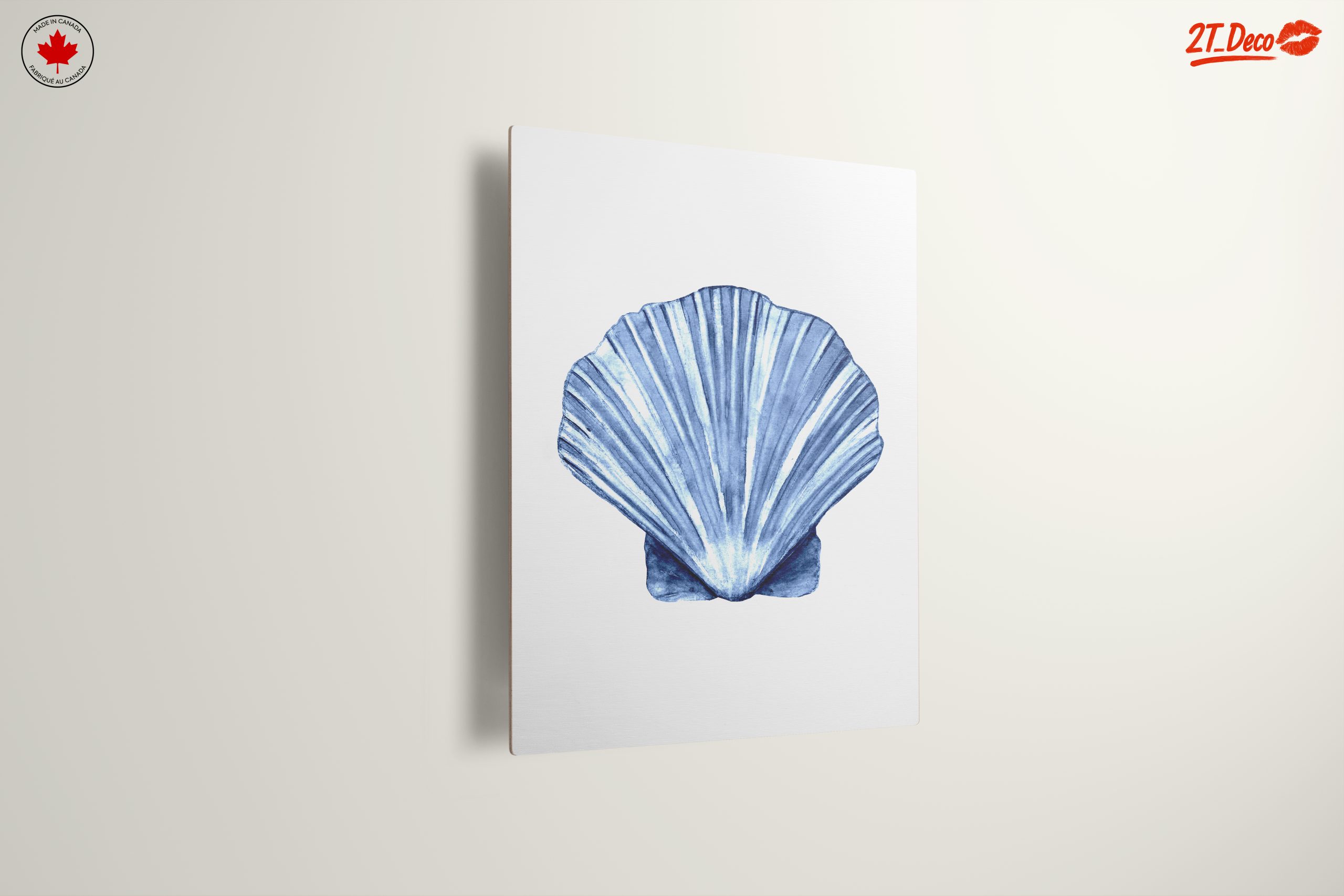 Elegant Blue Shell Artwork for Coastal Decor - Image 13