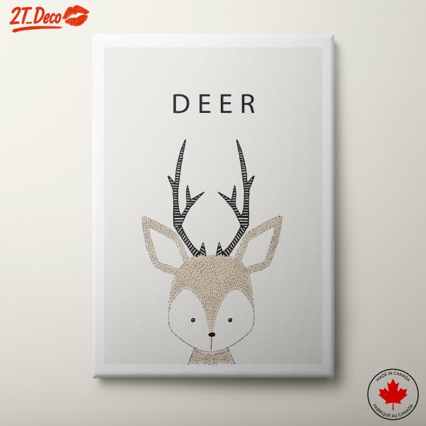 Cute Illustrated Deer Artwork