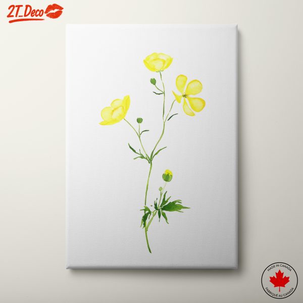 Yellow Floral Watercolor Artwork