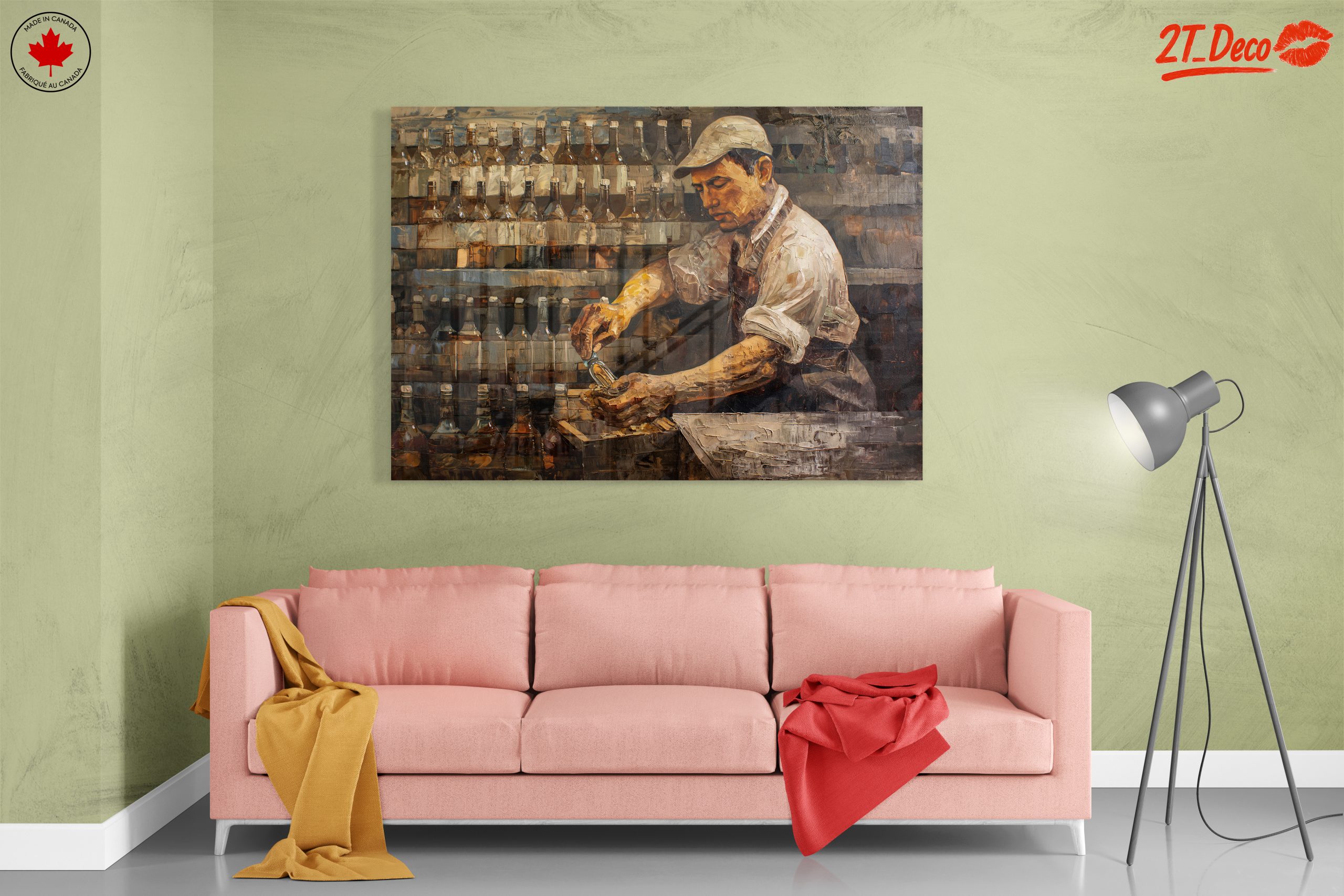 Dynamic Bartender in Action Artwork - Image 7