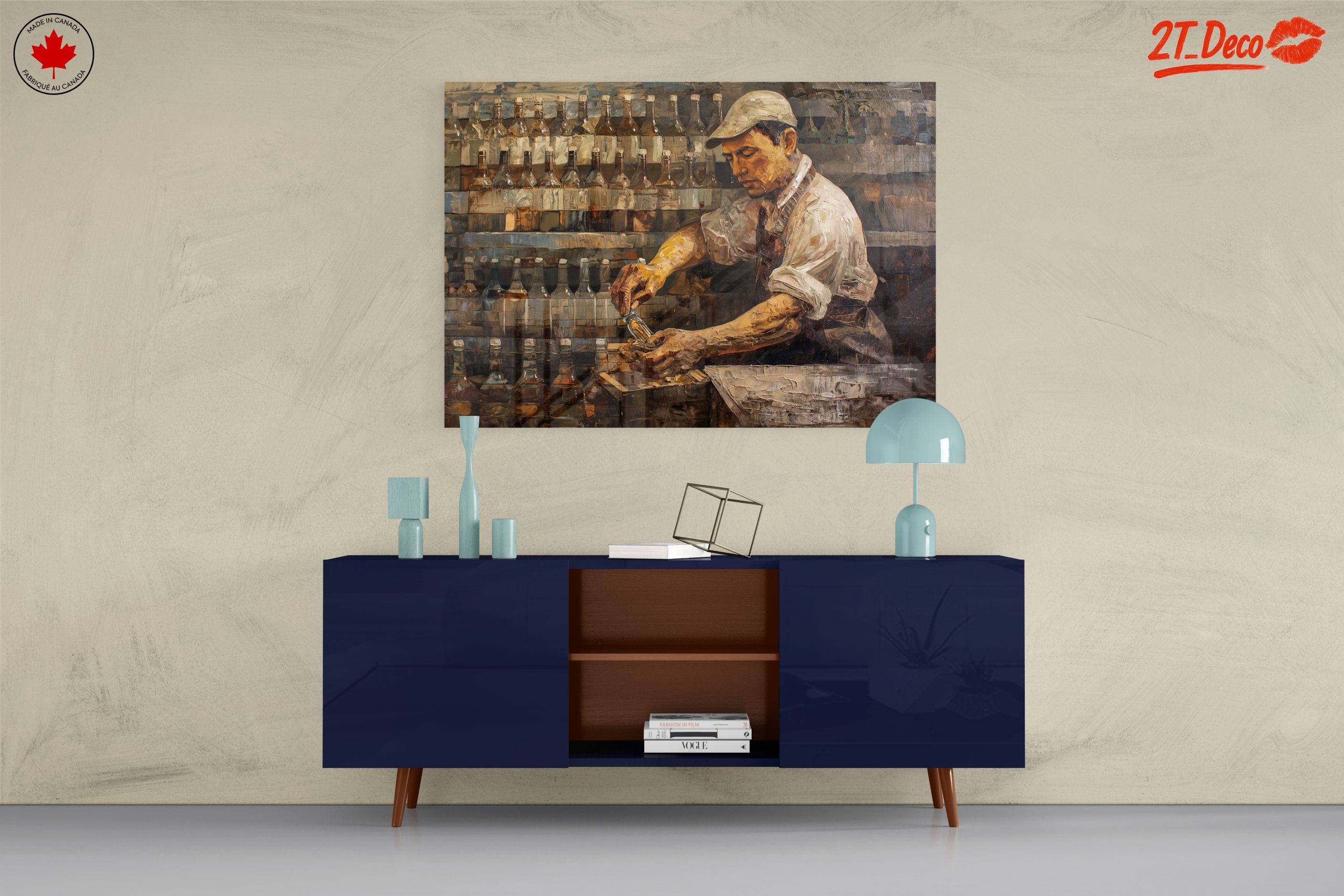 Dynamic Bartender in Action Artwork - Image 8