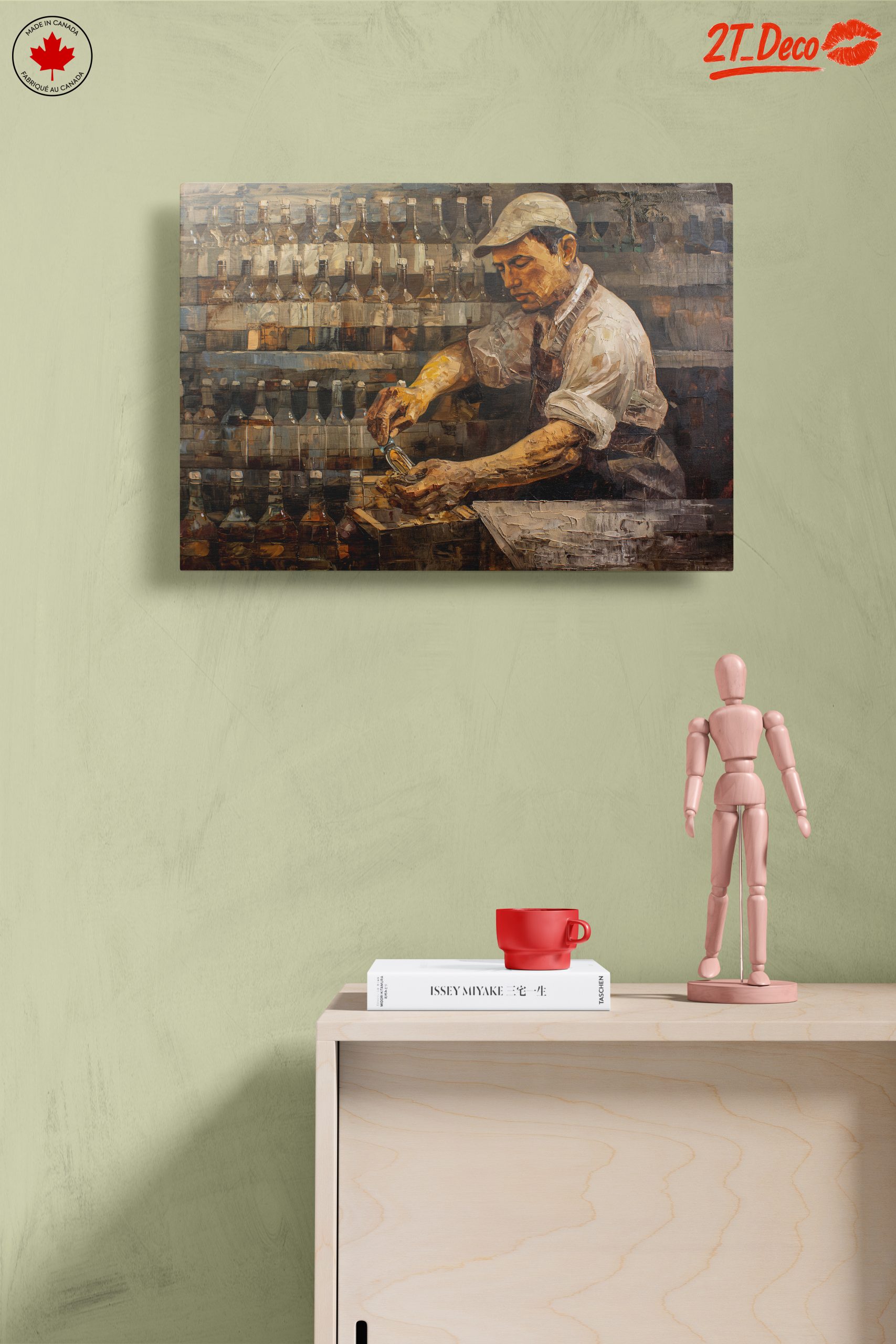 Dynamic Bartender in Action Artwork - Image 14