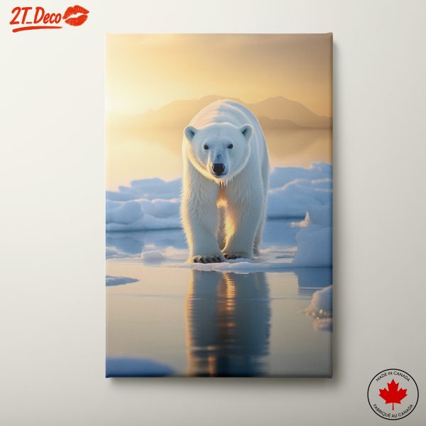 Majestic Polar Bear in Arctic Landscape