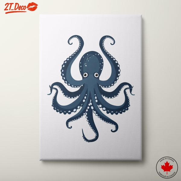 Stylized Octopus Art for Coastal Decor