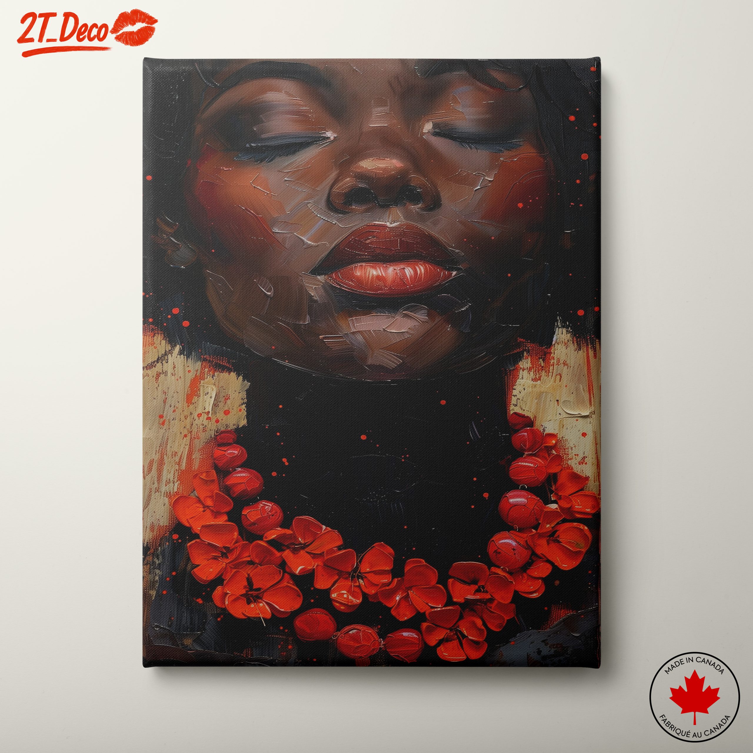 Elegant Afrocentric Portrait with Vibrant Colors