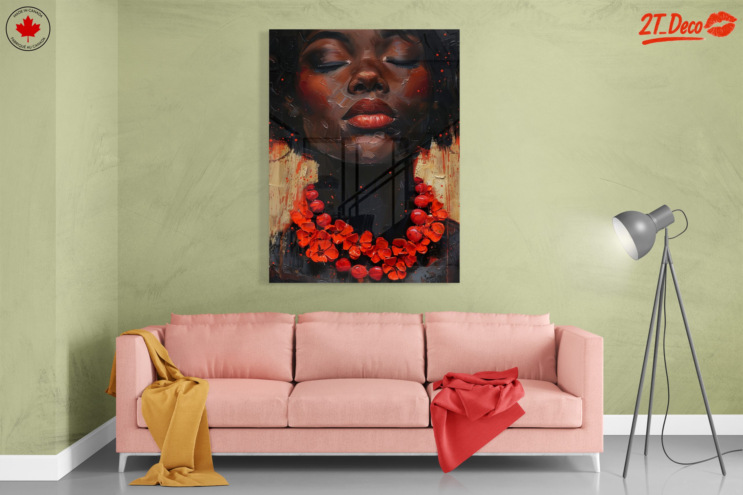 Elegant Afrocentric Portrait with Vibrant Colors - Image 7