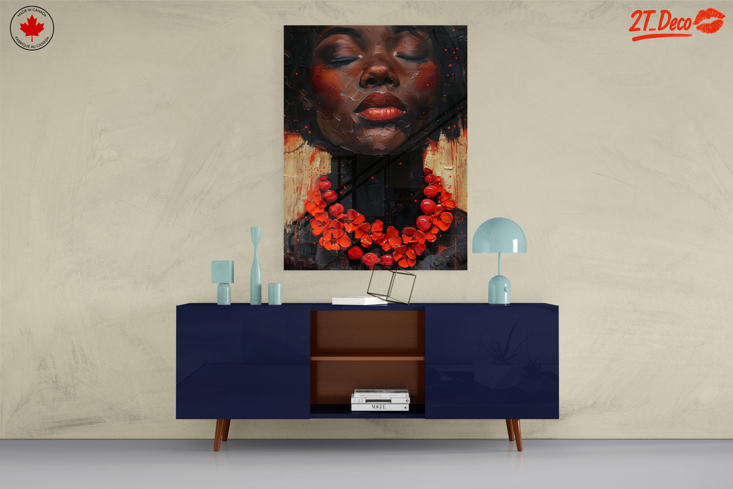 Elegant Afrocentric Portrait with Vibrant Colors - Image 8