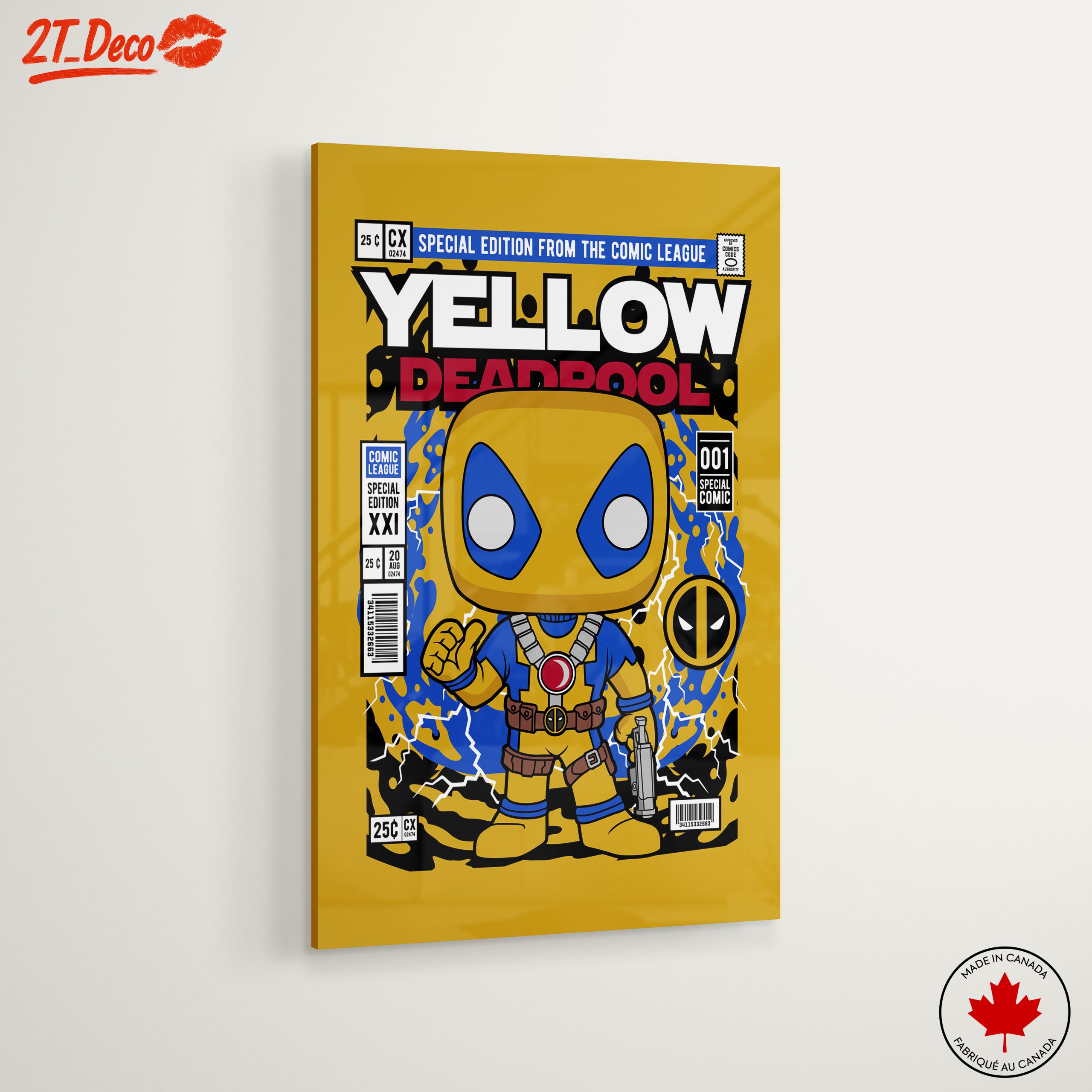 Yellow Deadpool Funko Art - Image 6