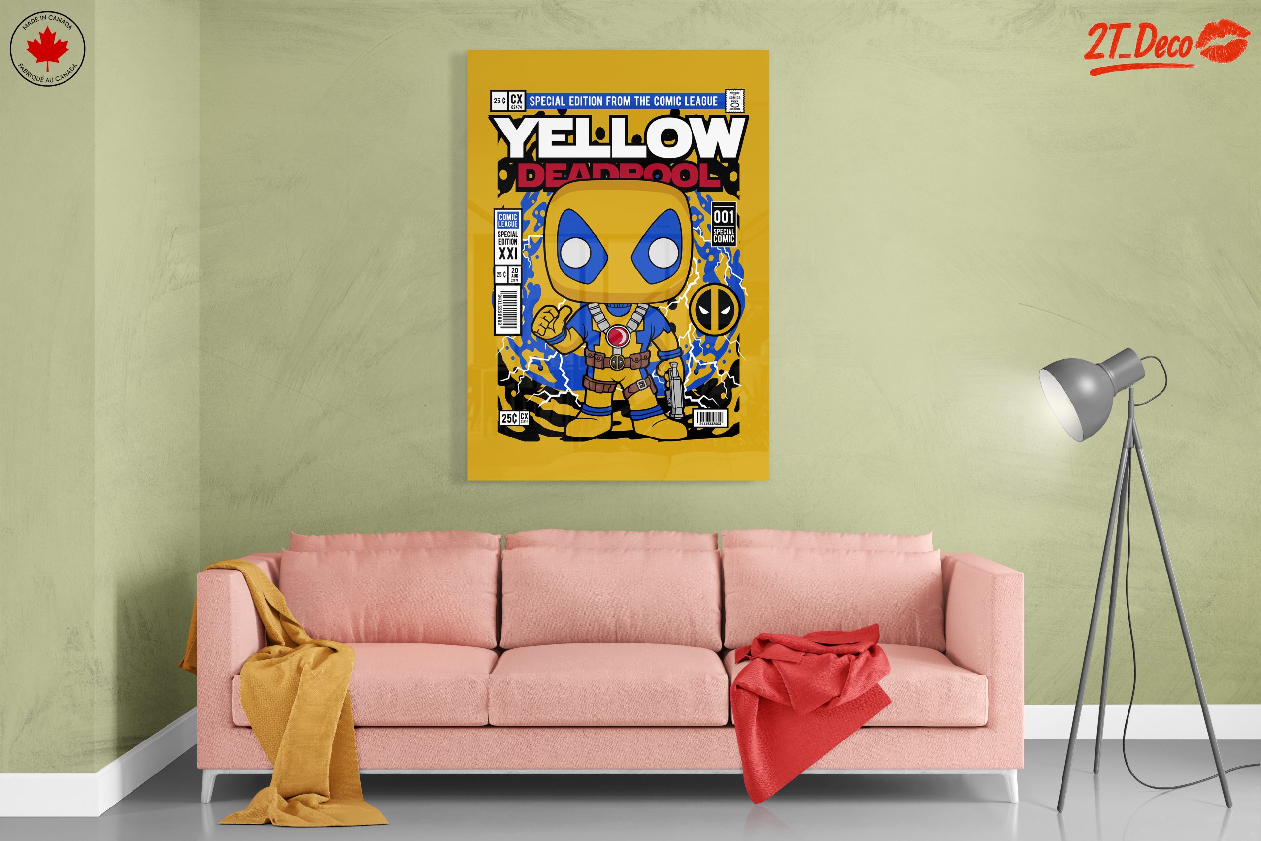 Yellow Deadpool Funko Art - Image 7